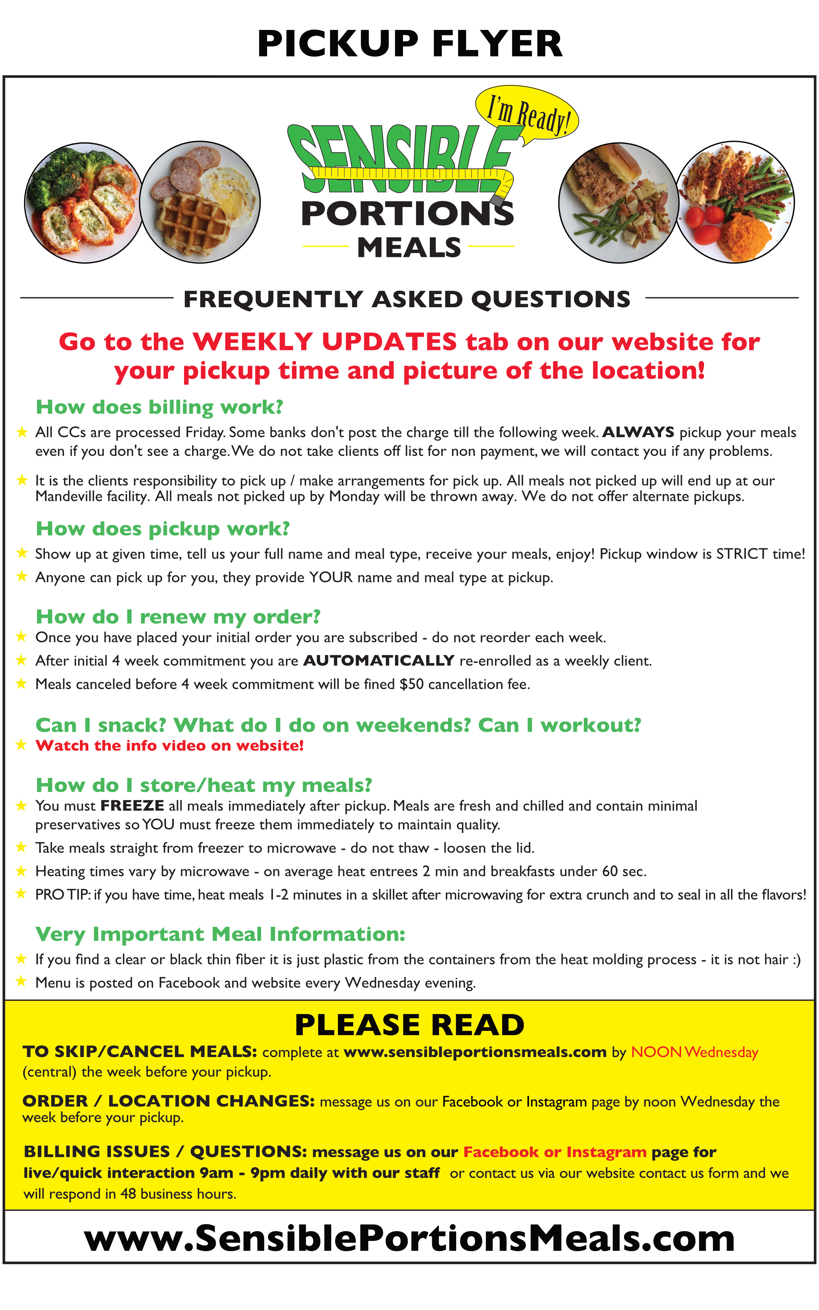 Sensible Portions Meals, Mandeville