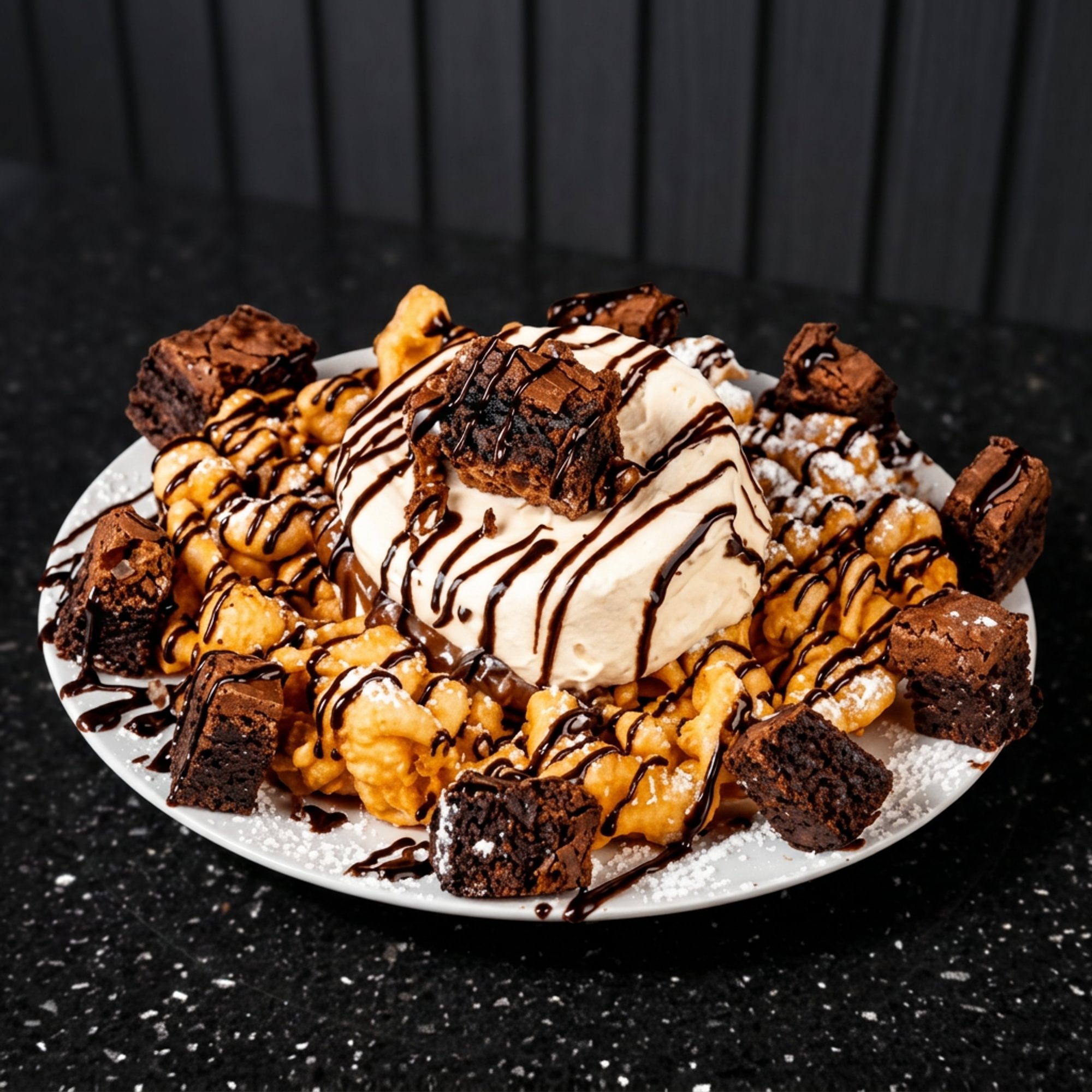 Brownie Fiesta Funnel Cake