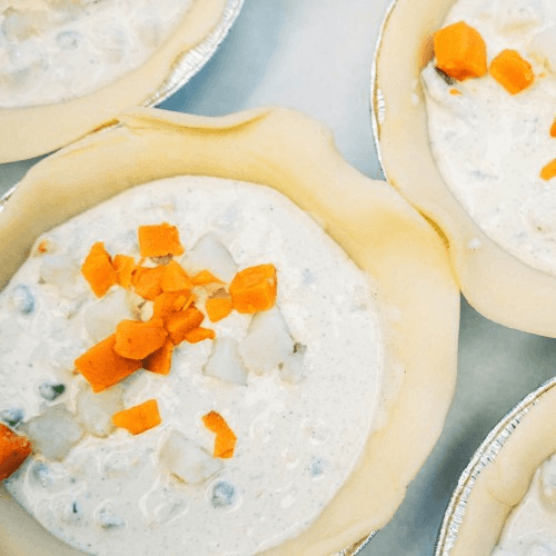 Veggie Pot Pie - 5" Individual - 4 pack Frozen (Must order 24hrs. in advance.)