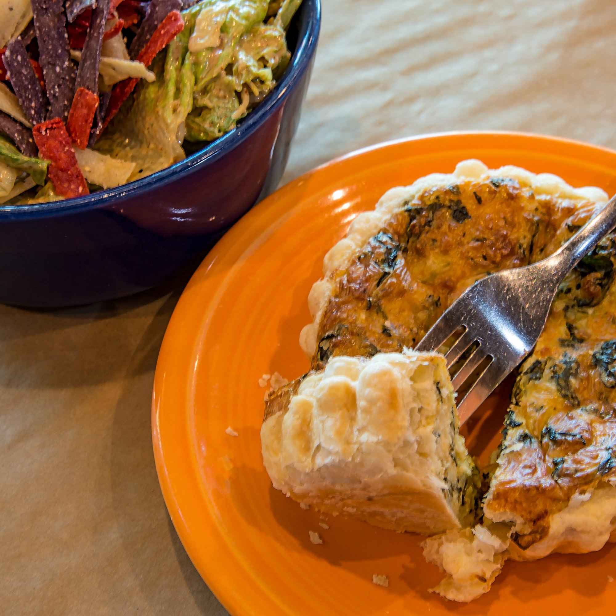 Quiche & Cafe Soup or Salad