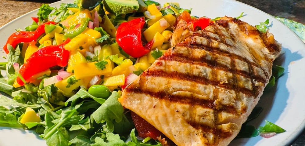 Salmon and Mango Salsa Salad