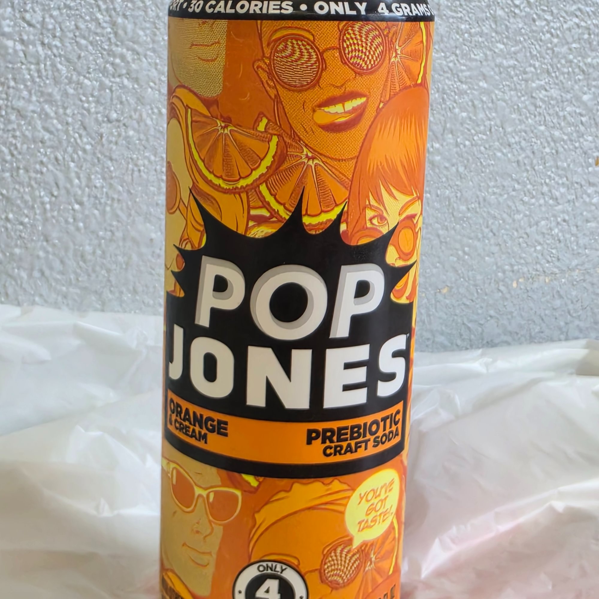 Pop Jones Prebiotic Craft Soda Orange and Cream