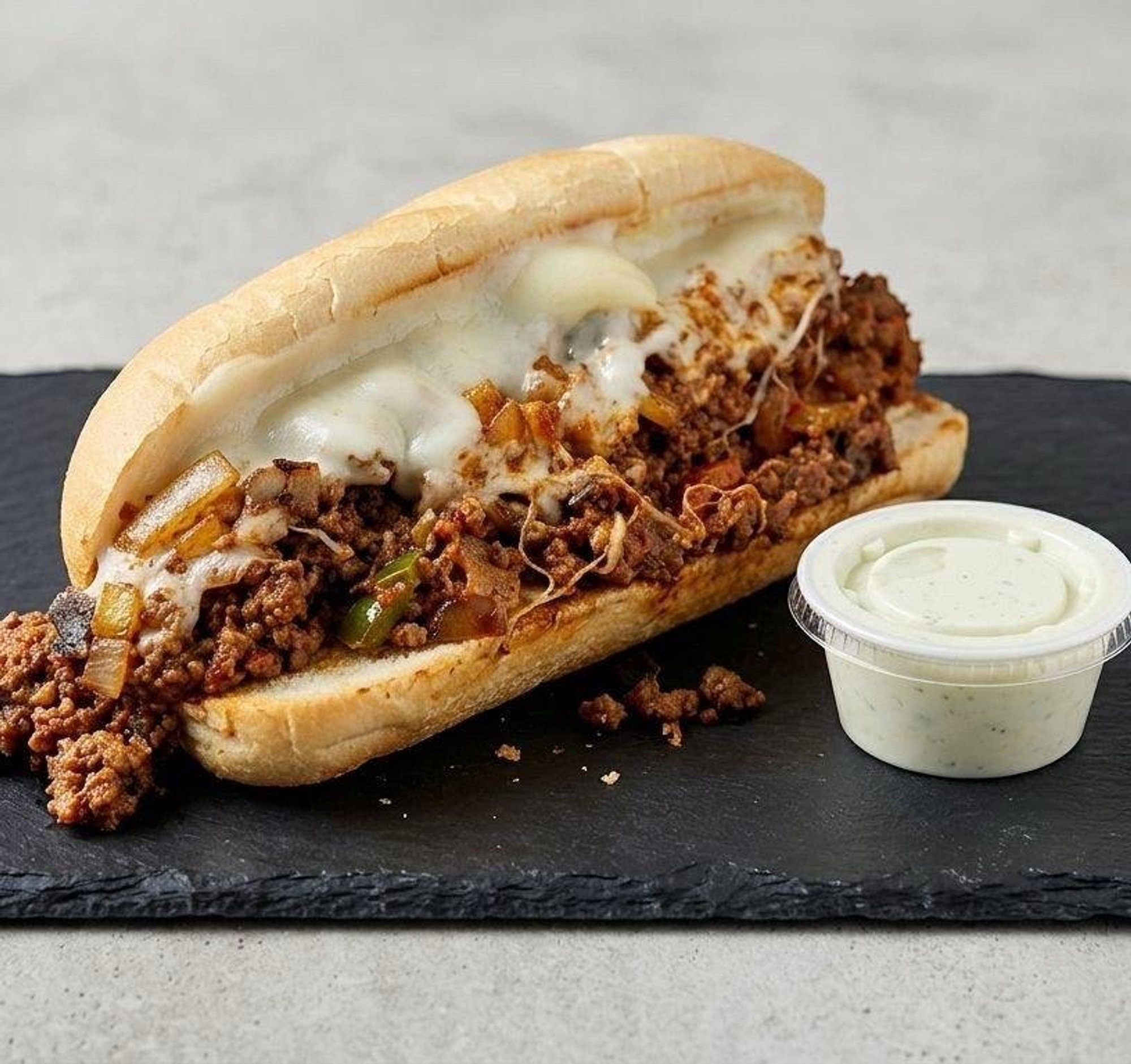 Italian Philly - Marinara & Provolone Sandwich
