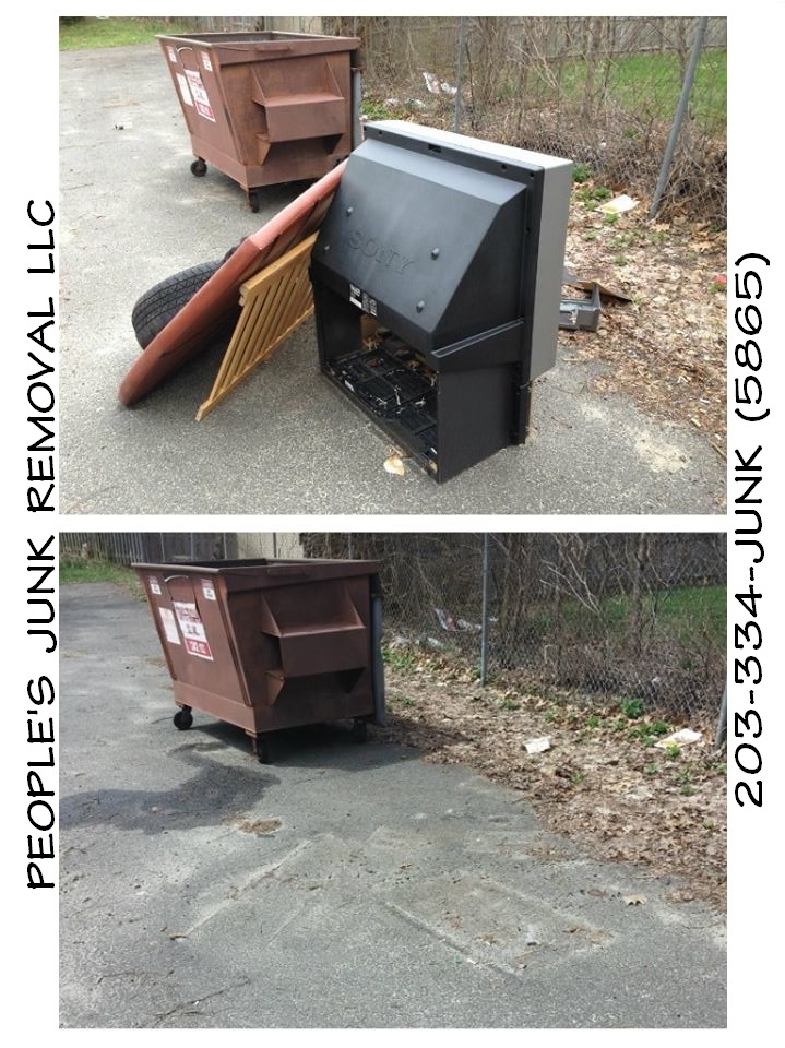 Tv & some junk removal / Before & After