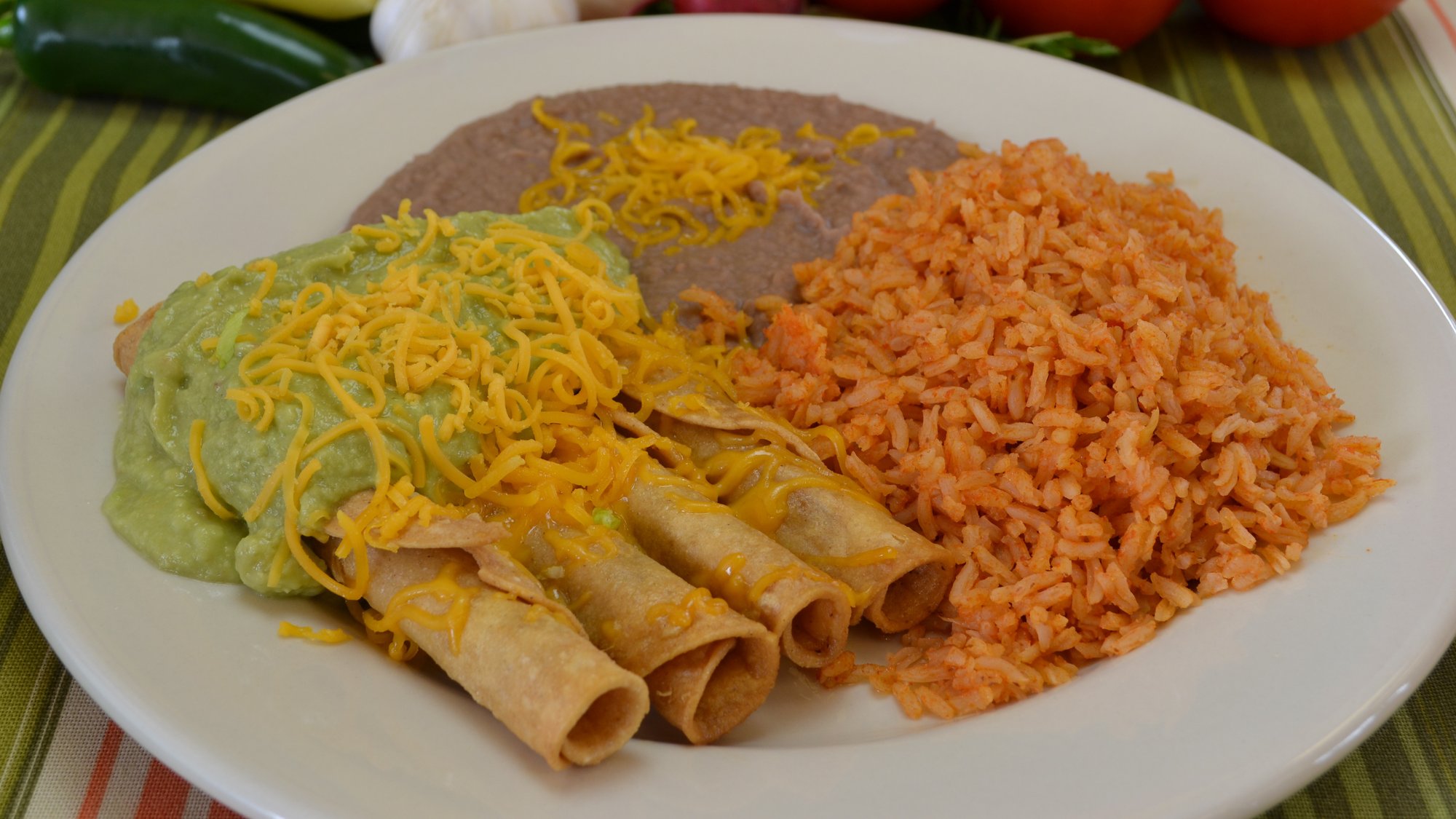 #6 Four Rolled Tacos Combo