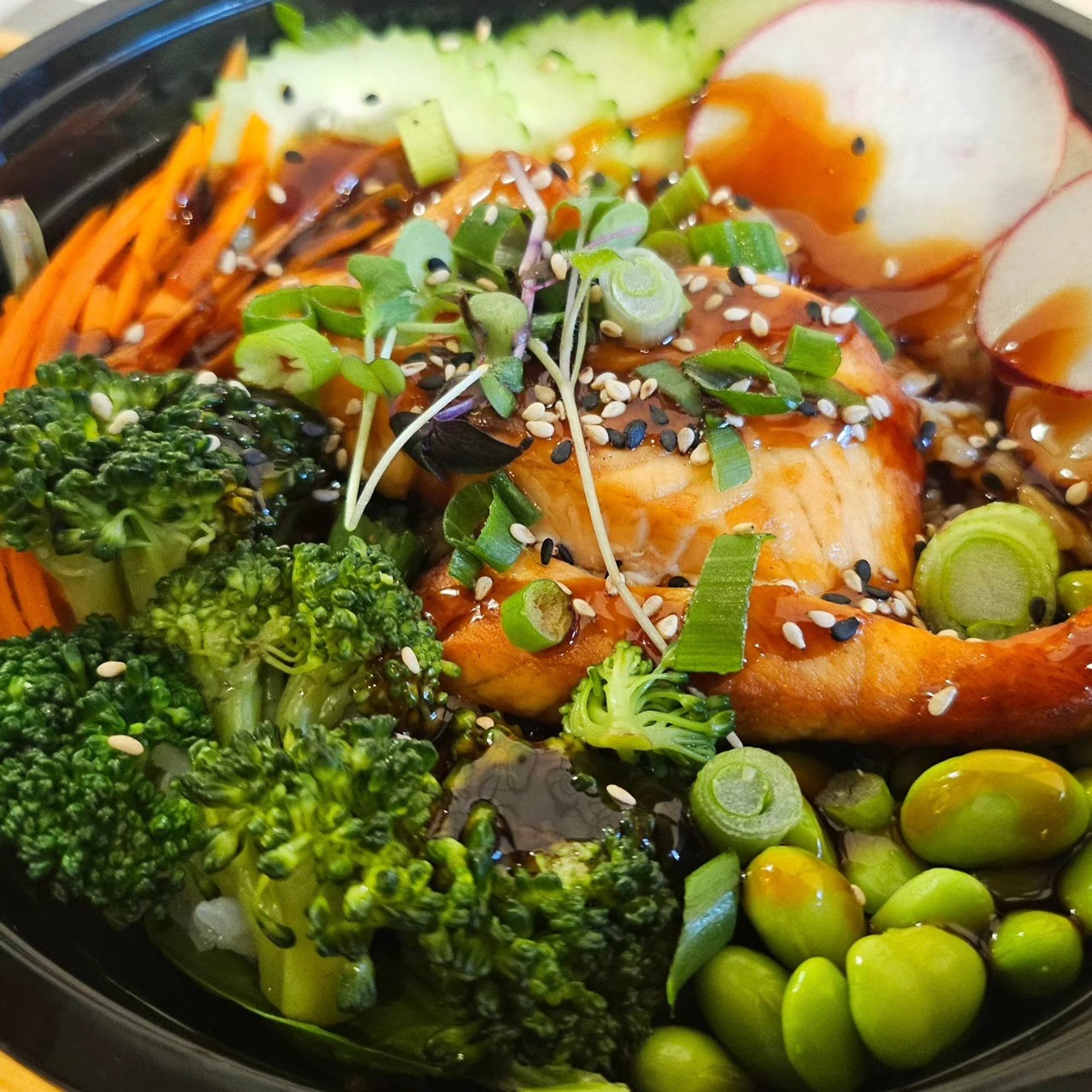 Teriyaki Salmon Steak Bowl