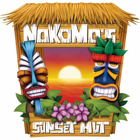 Nokomo's Sunset Hut Logo