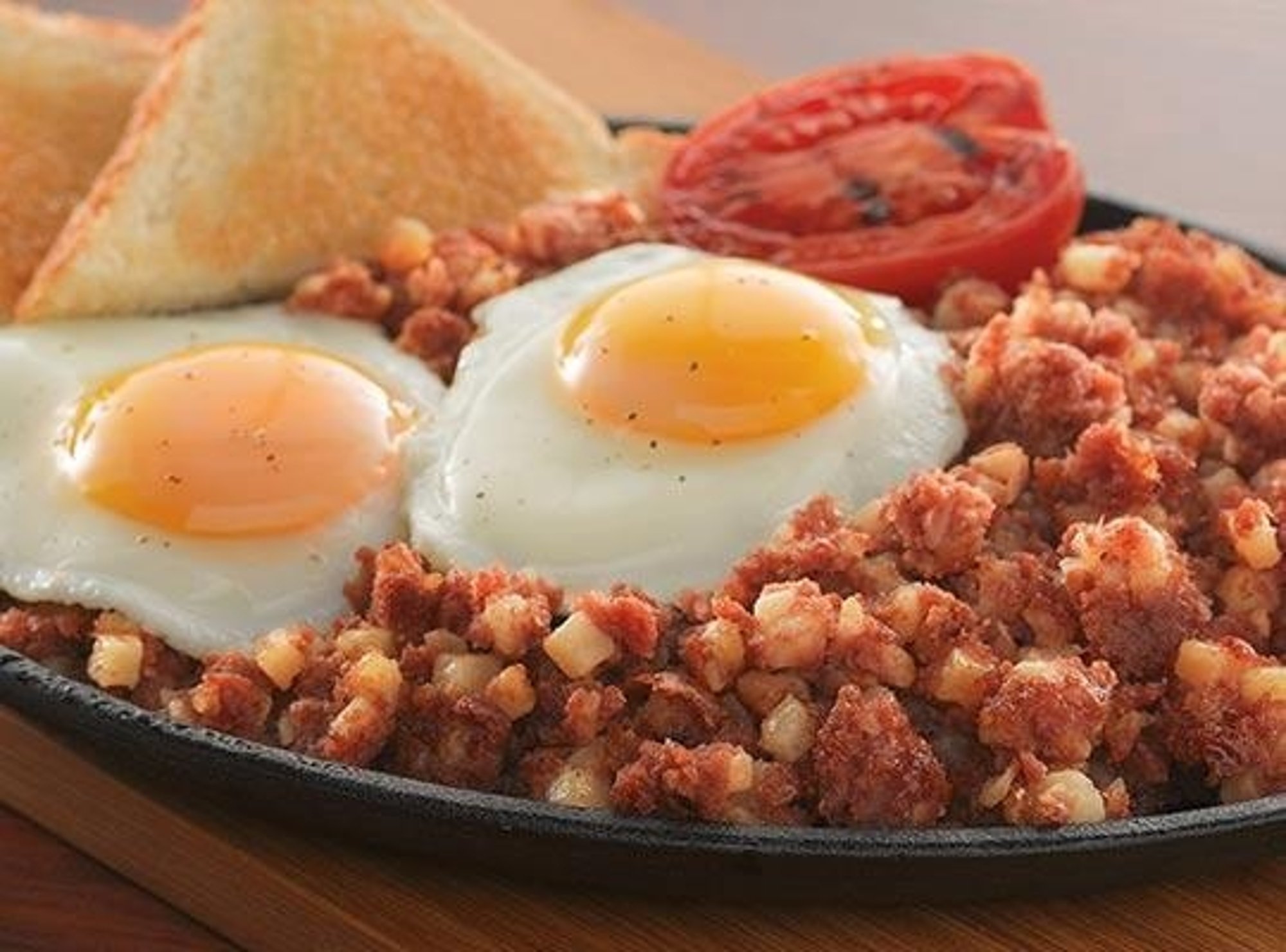 Corned Beef Hash and Eggs Platter