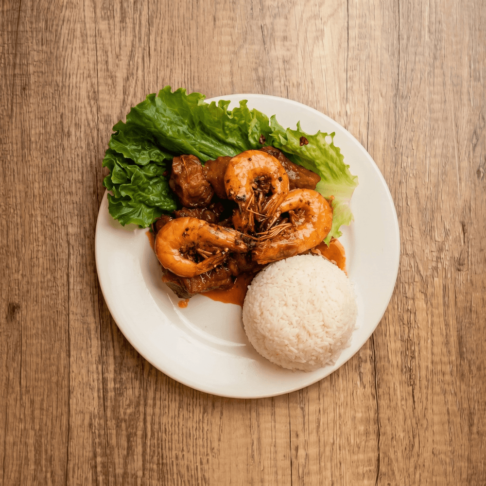 Cơm Sườn Tôm Rim