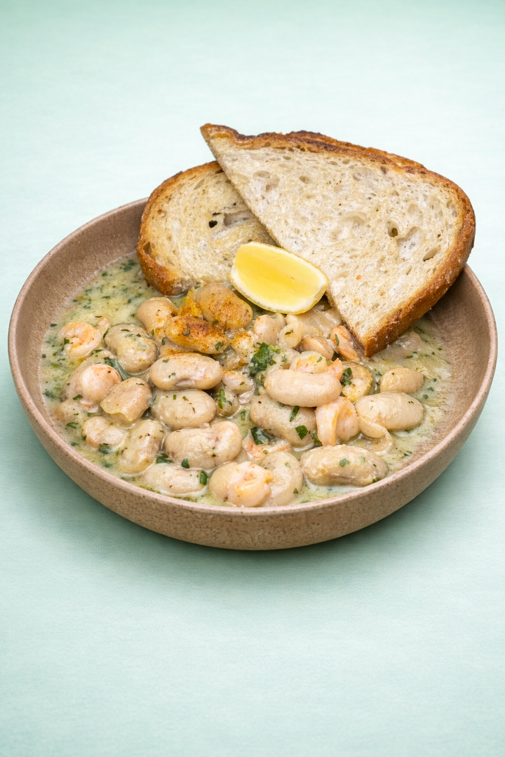 Shrimp & Gigante Beans