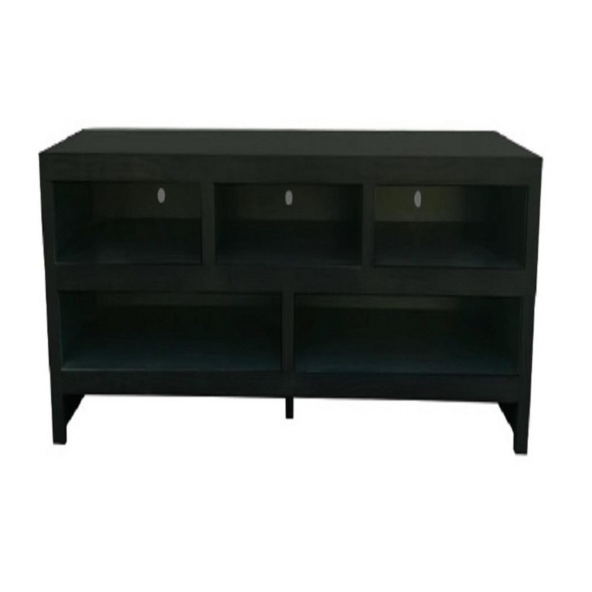 Del Mar 78" Open TV Console, Black
