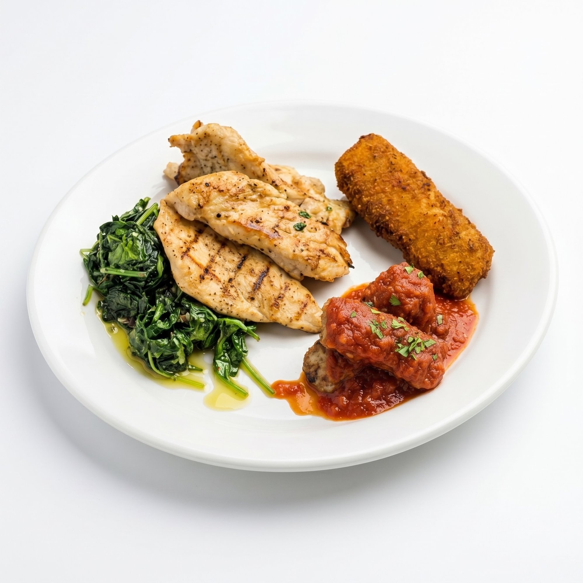 Grilled Pollo con Salsiccia