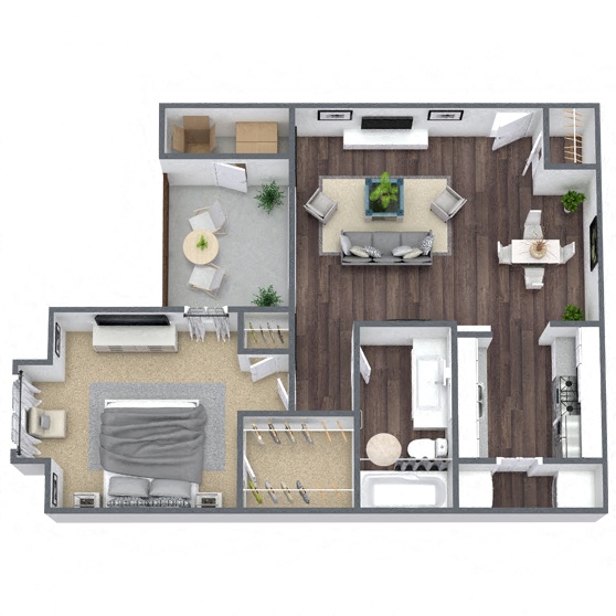 A1: 1 Bed 1 Bath