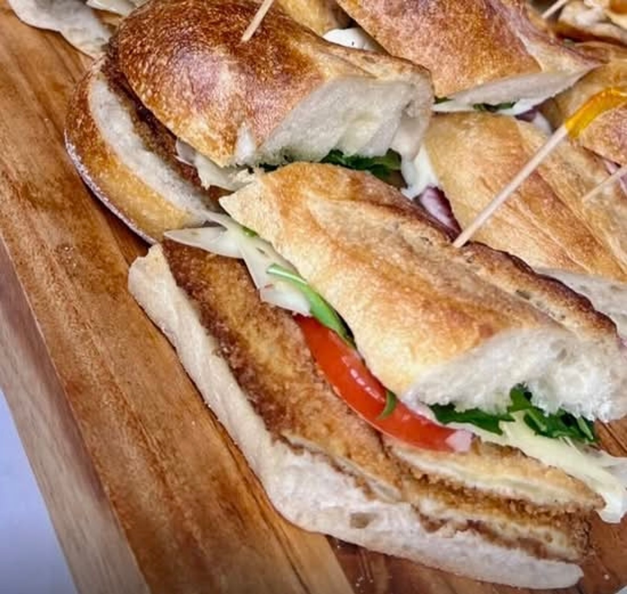 Chicken Cutlet on Garlic Bread Grinder