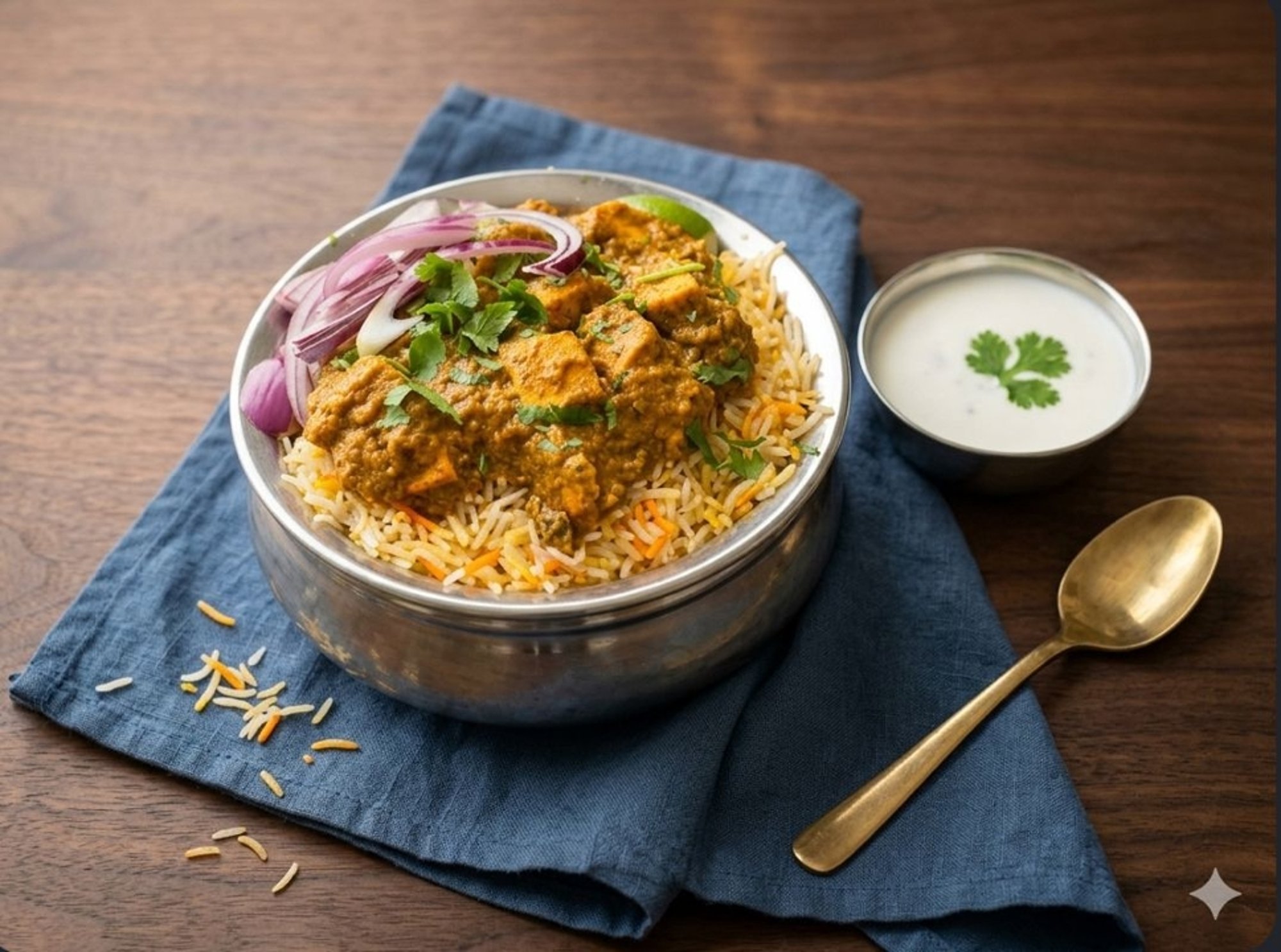 Pachi Mirchi Paneer Biryani
