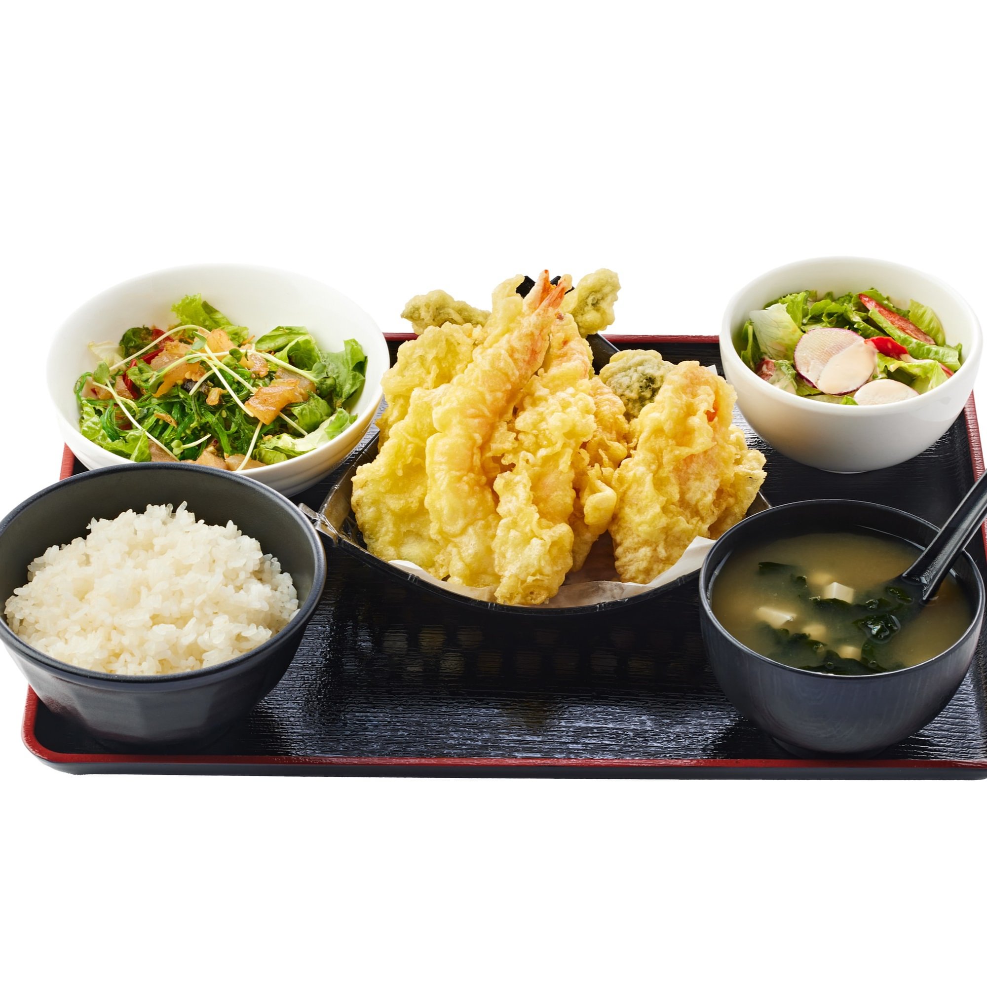 Mixed Tempura and Poke Salad Entree