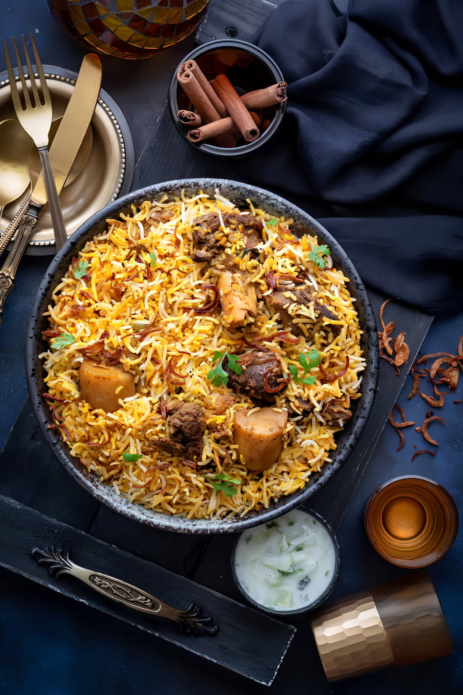 Goat Ghee Roast Biryani