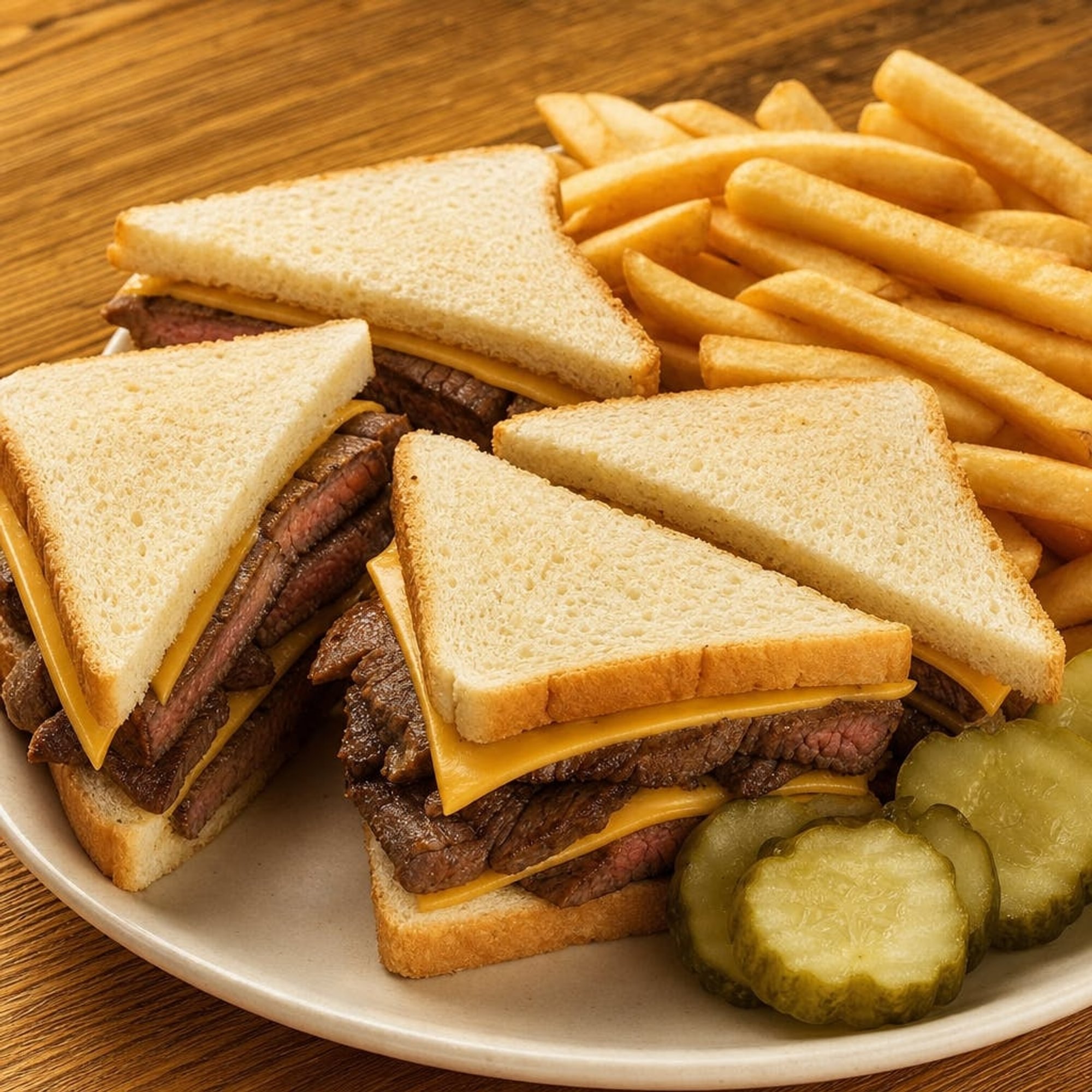 Steak & Cheese Club Sandwich