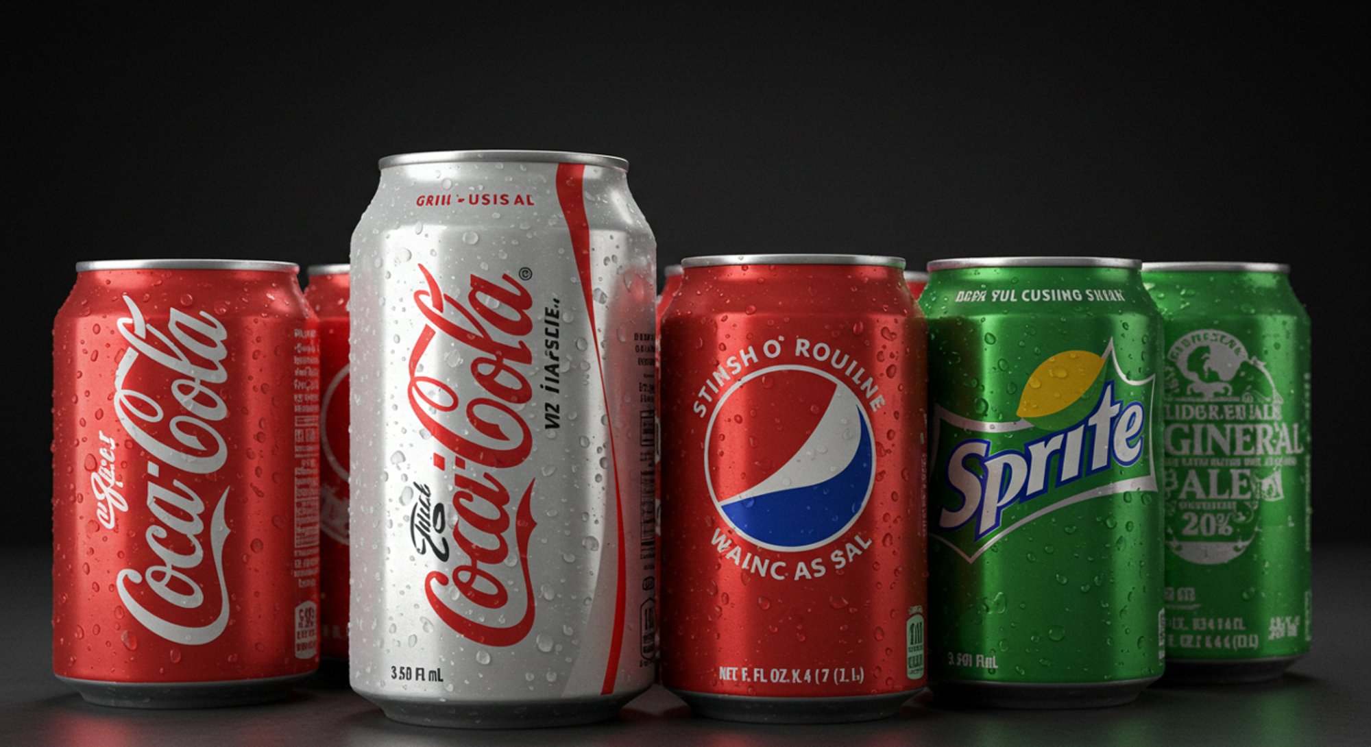 coke/diet/sprite/pepsi/ginger ale