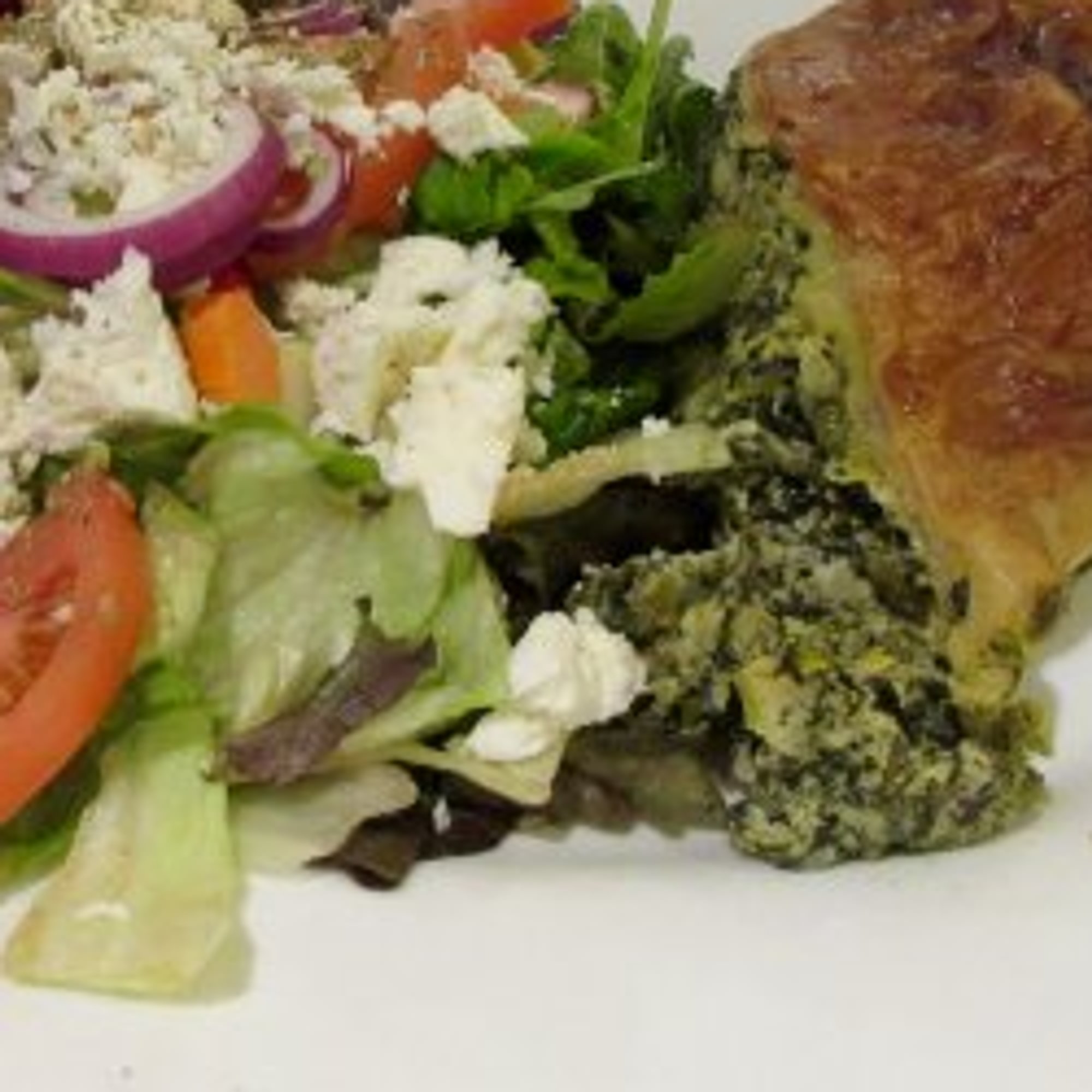 Spanakopita with a Side Greek Salad