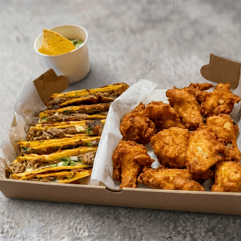 Wings and Birria Tray