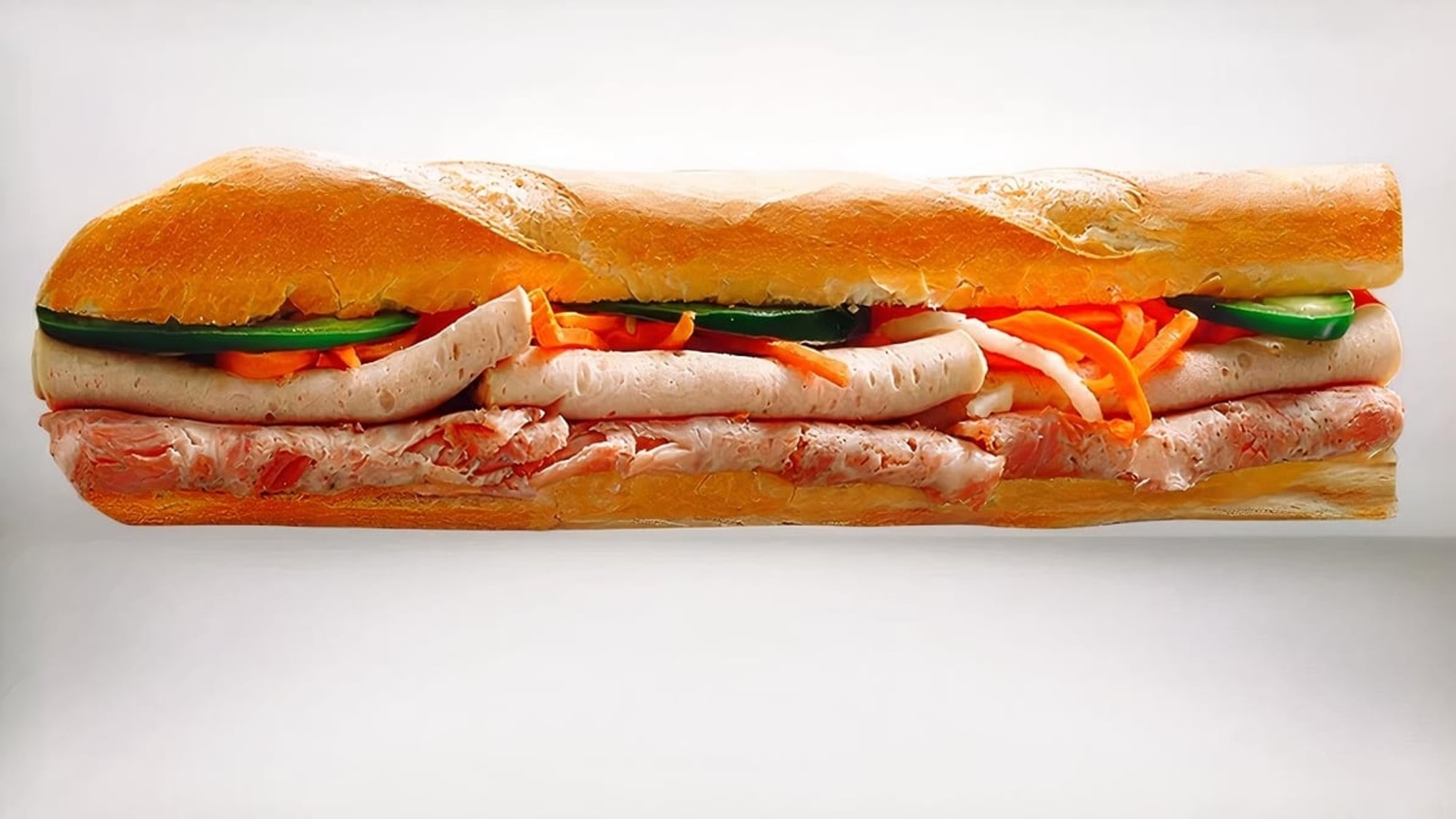 1. Ham & Meatloaf Baguette