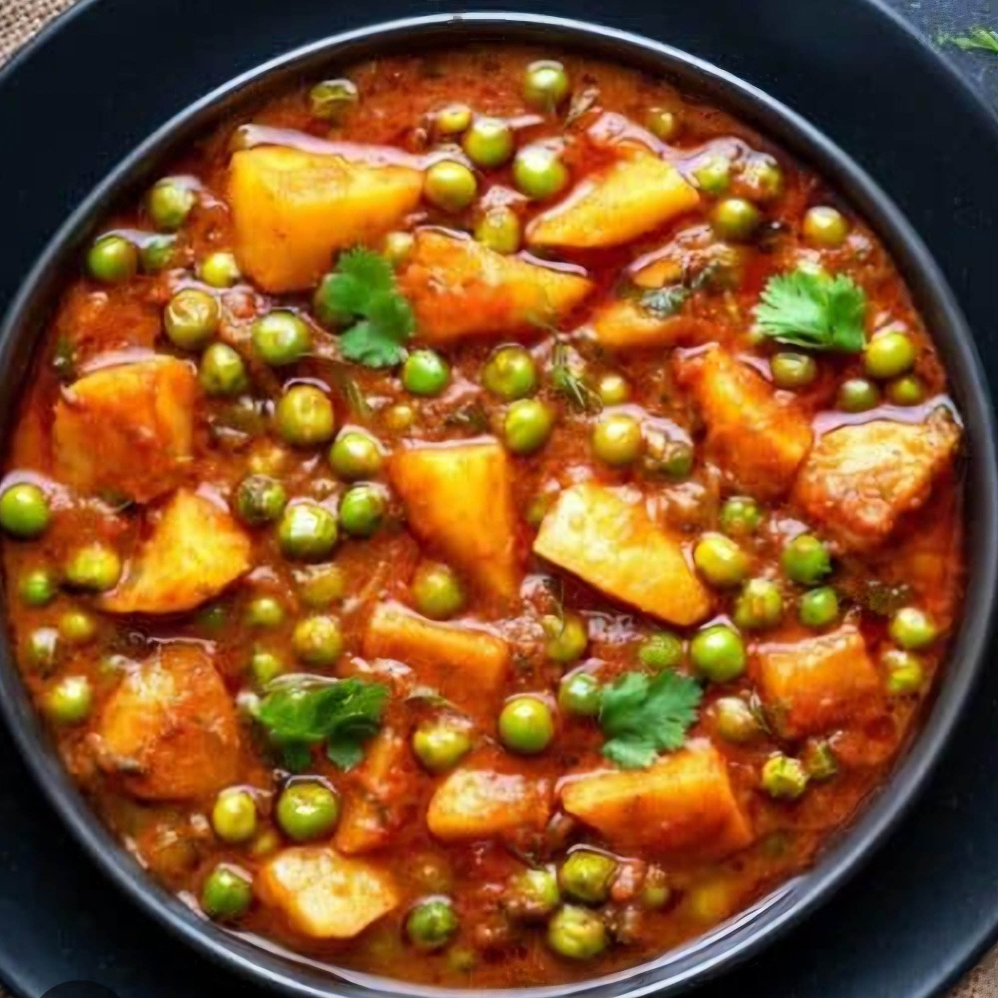 Masala Aloo Matar (Potato+GreenPeas)