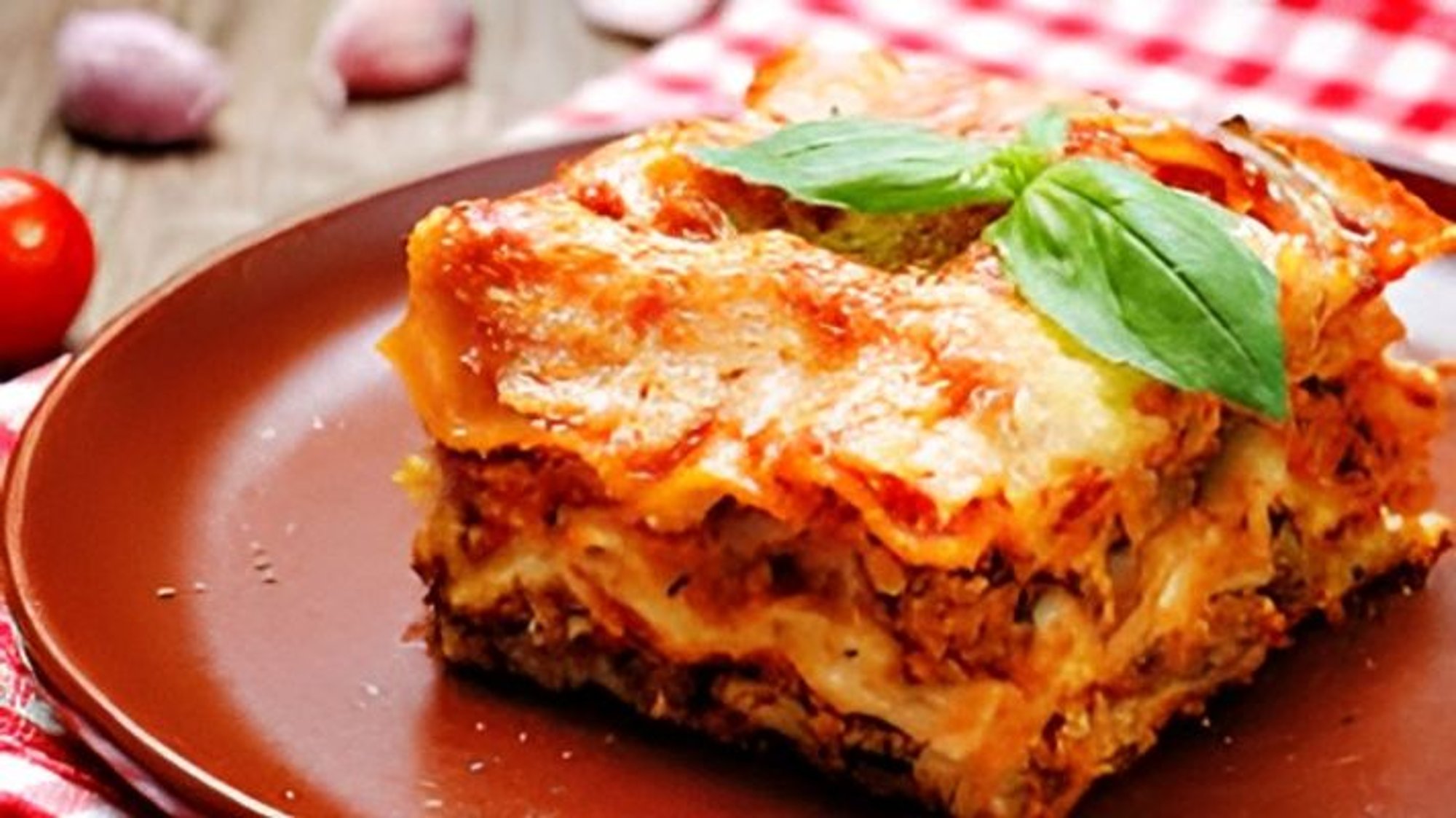 Meat Lasagna with Bread Sticks