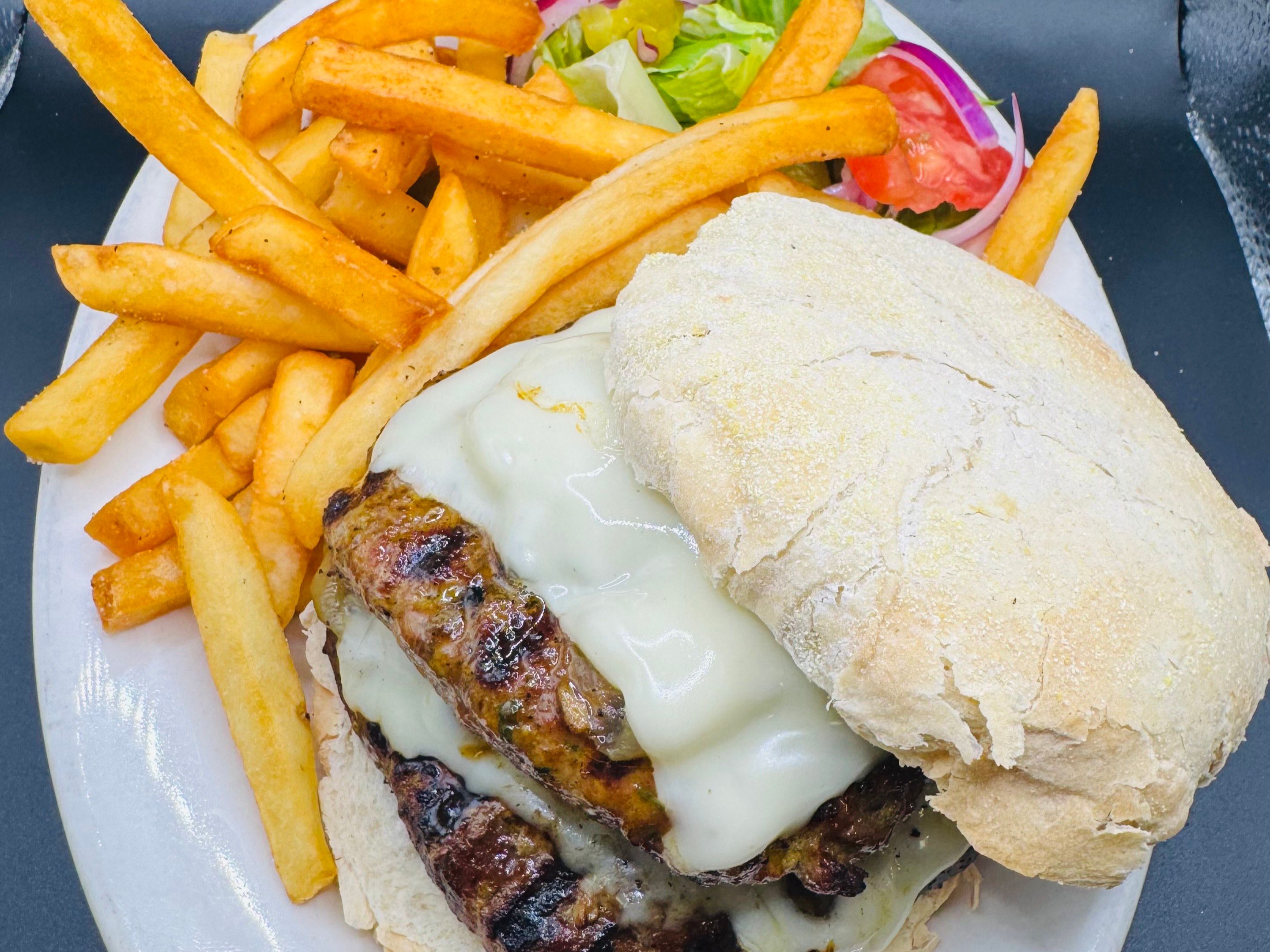 Double Moroccan Cheese Burger