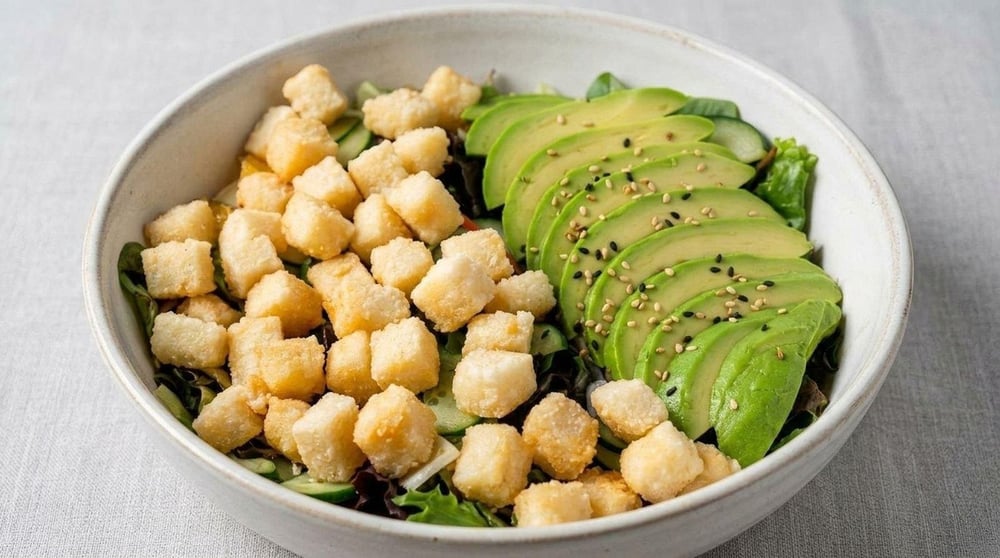 Crispy Tofu & Avocado Salad