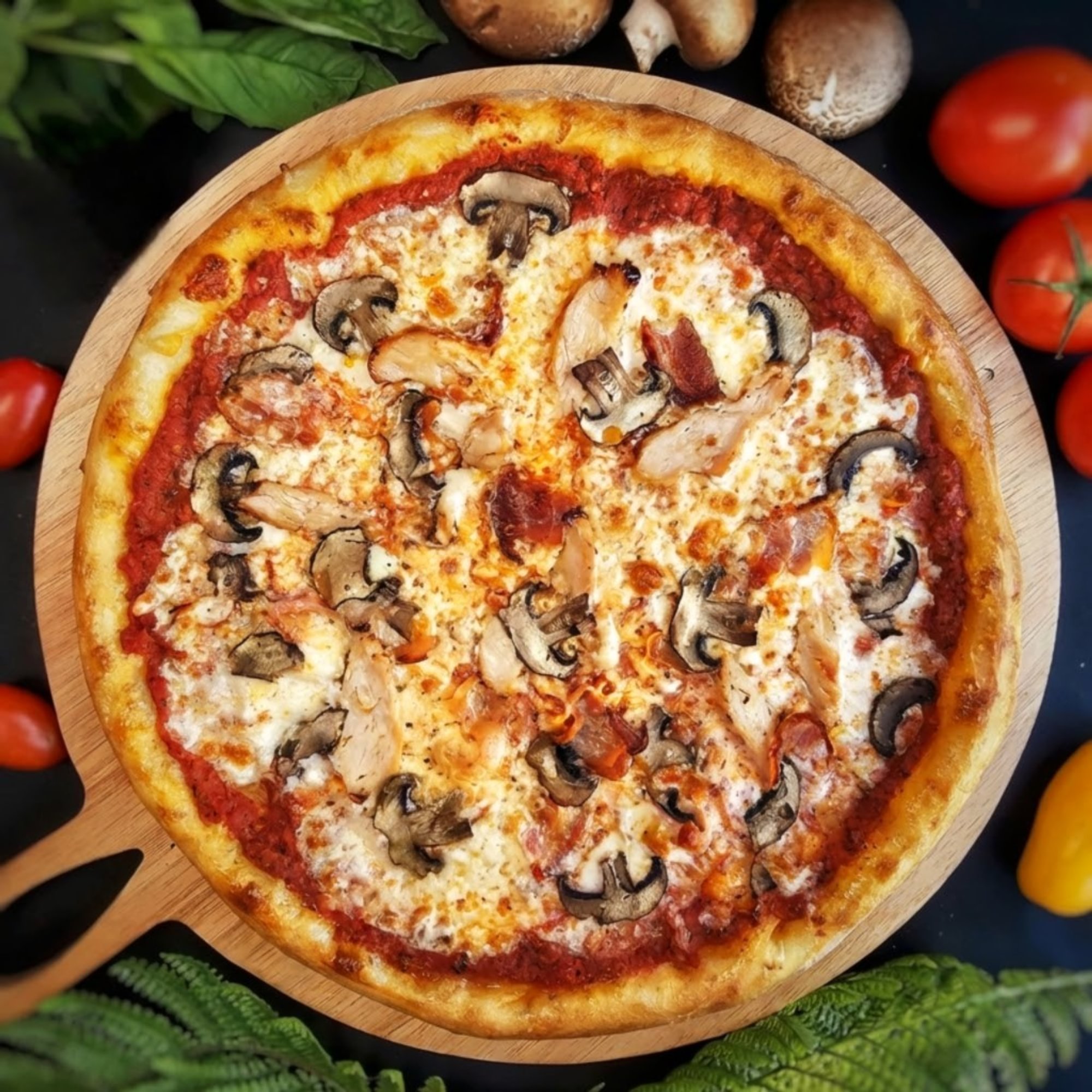 Halal Carbonara Pizza