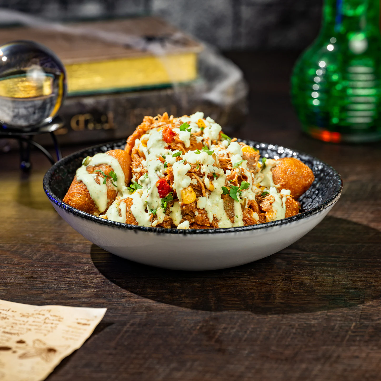 Chipotle Barbecue Pork and Street Corn Mini Corn Dogs