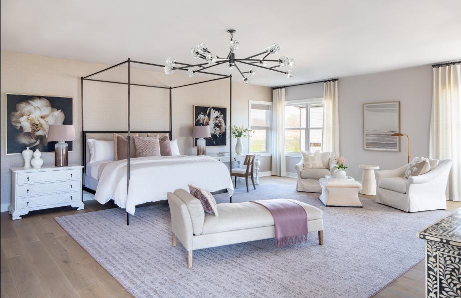 Retreat to the primary suite to recharge and relax