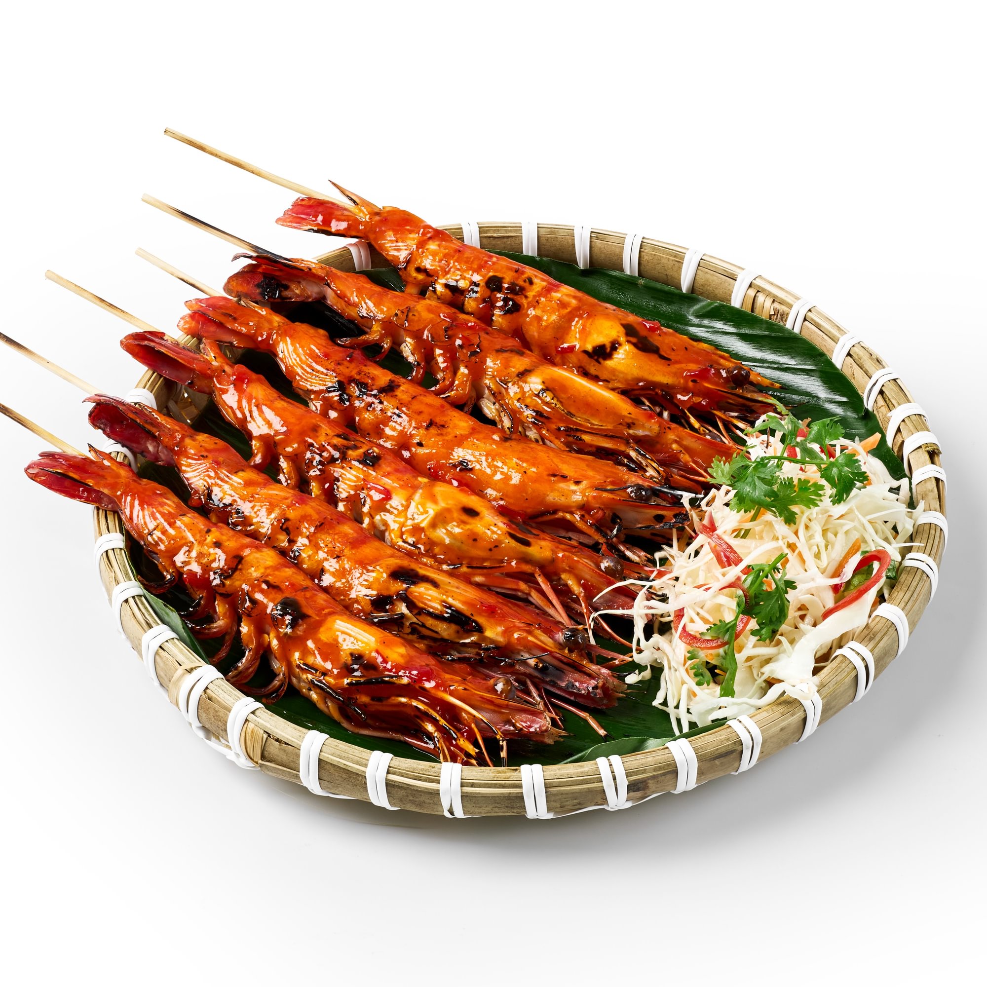 Tôm Nướng Muối Ớt - Grilled Shrimp with Chili Salt