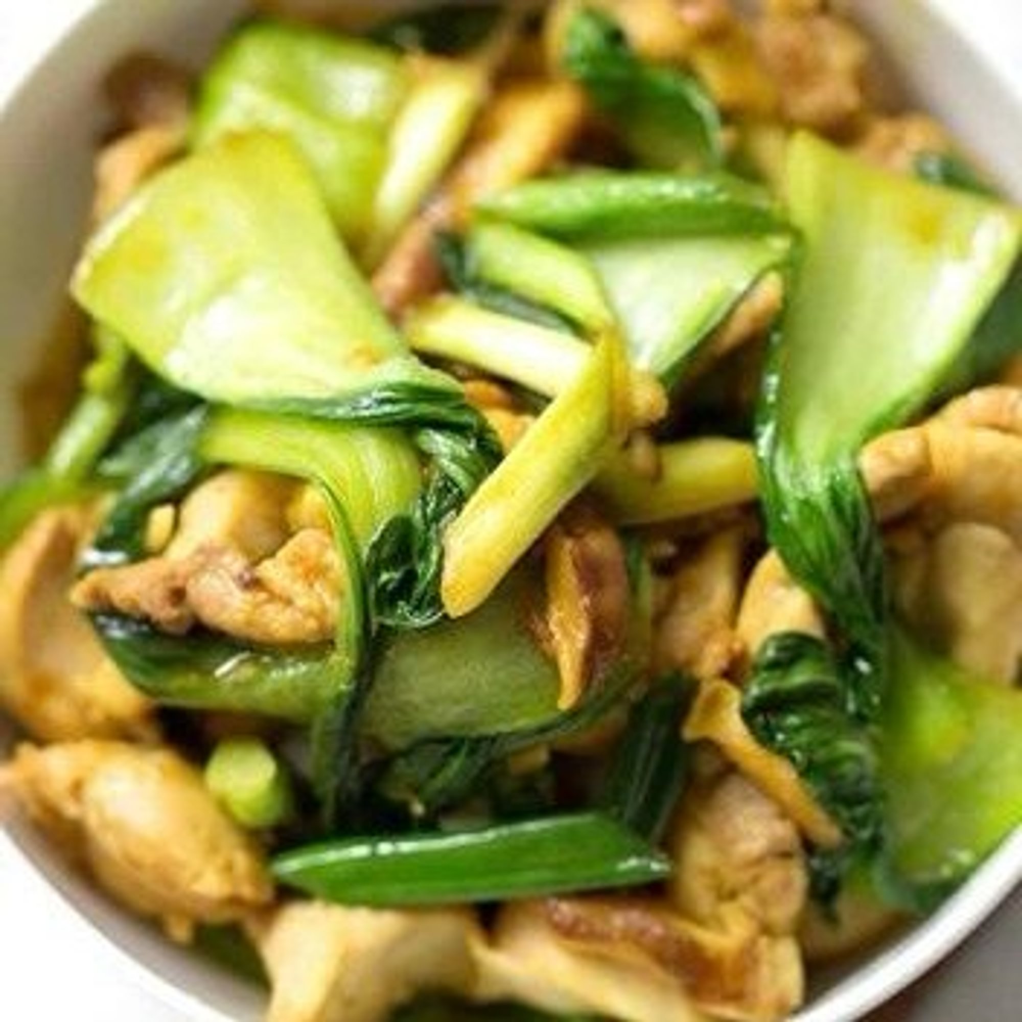 Cải Shanghai Tips Xào Gà- Shanghai From the East with Chicken