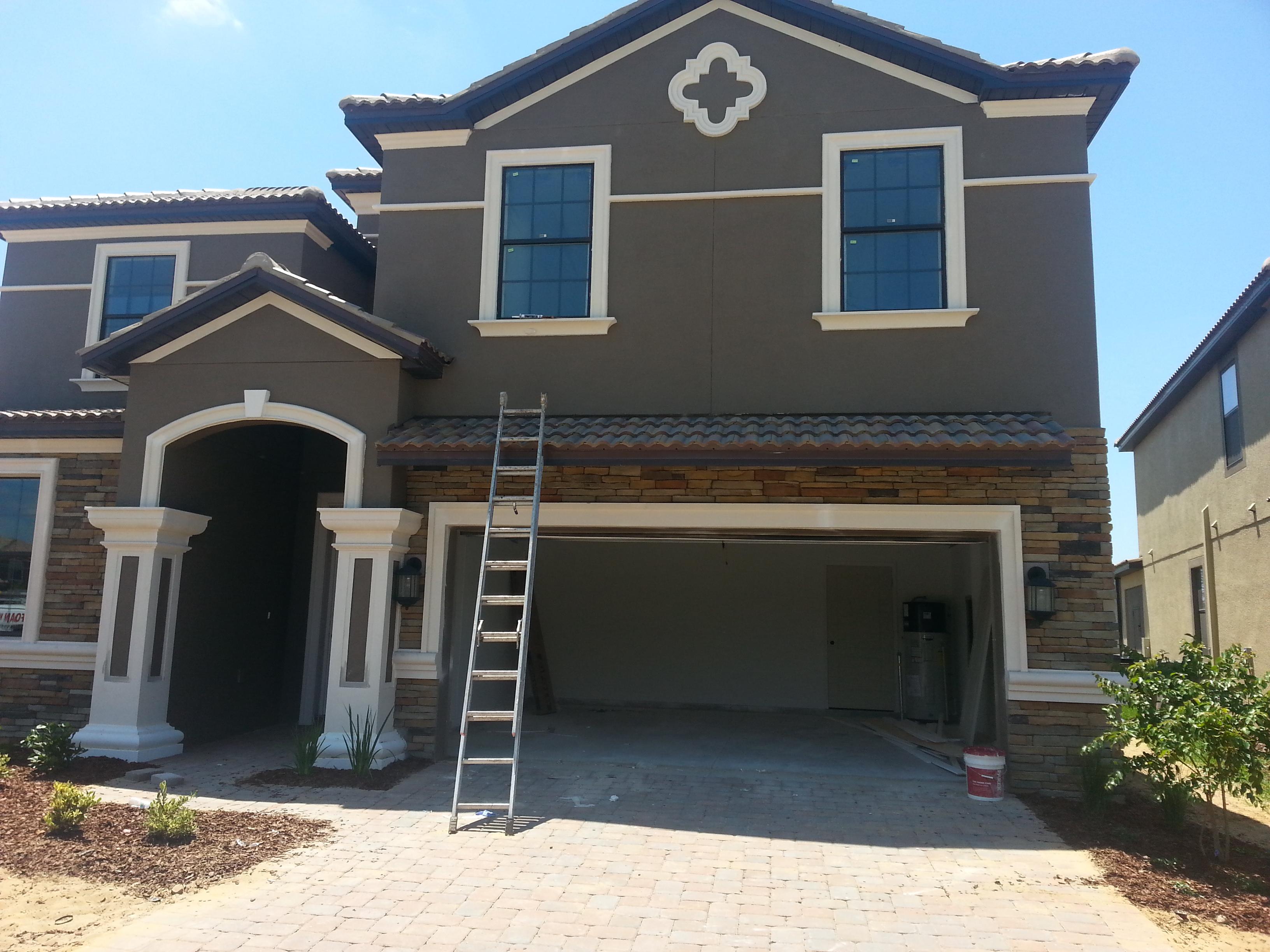 Typical construction picture for the 8 bedroom Maui model home in the short term rental section of the Retreat in Championsgate.