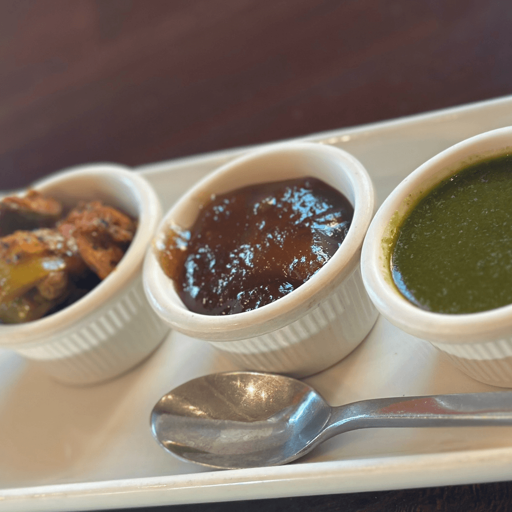 Chutneys Set (Tamarind, Mint, Achar and Mango Chutneys each 1.5 oz)