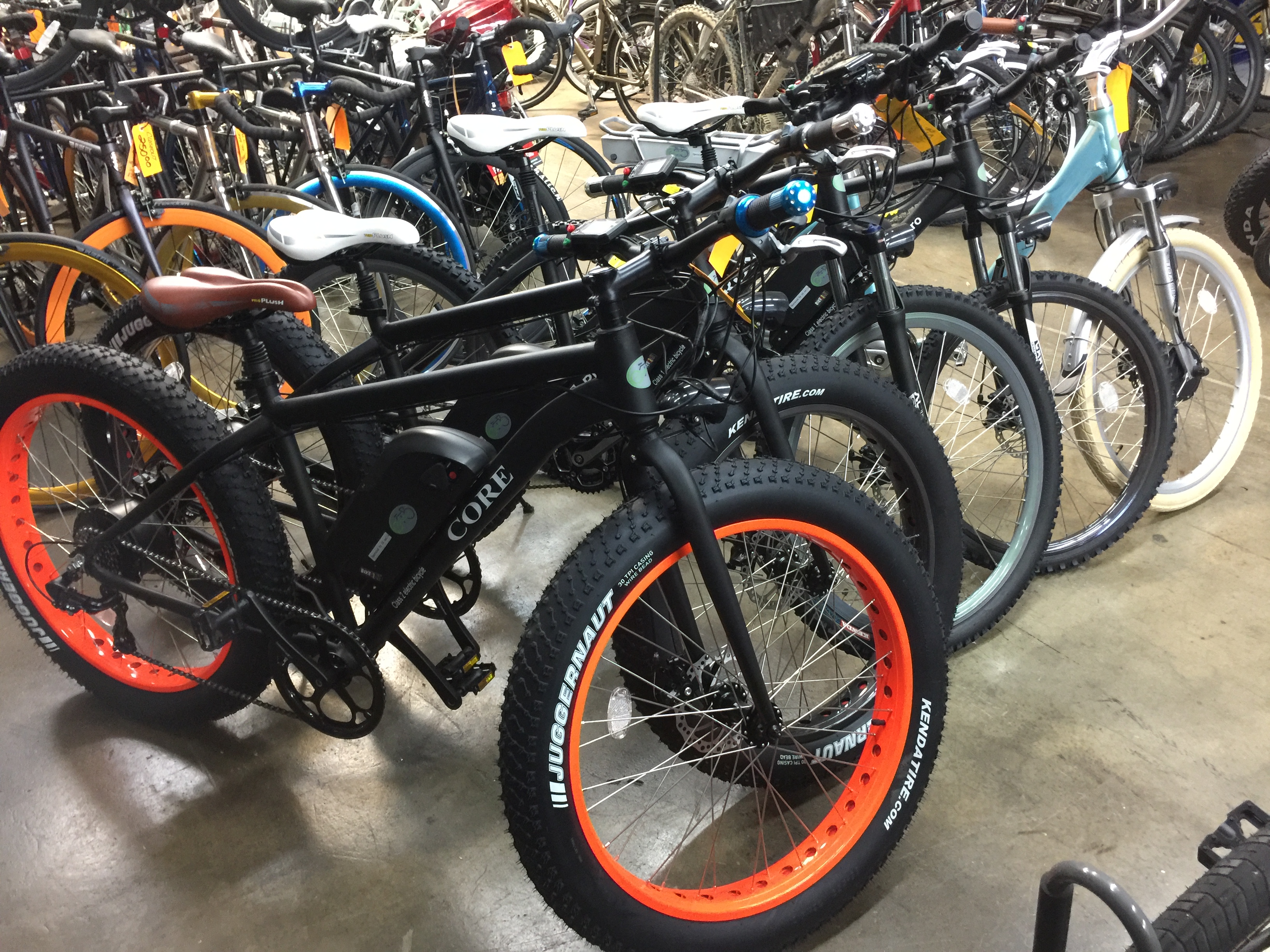 30 or more electric bikes in stock