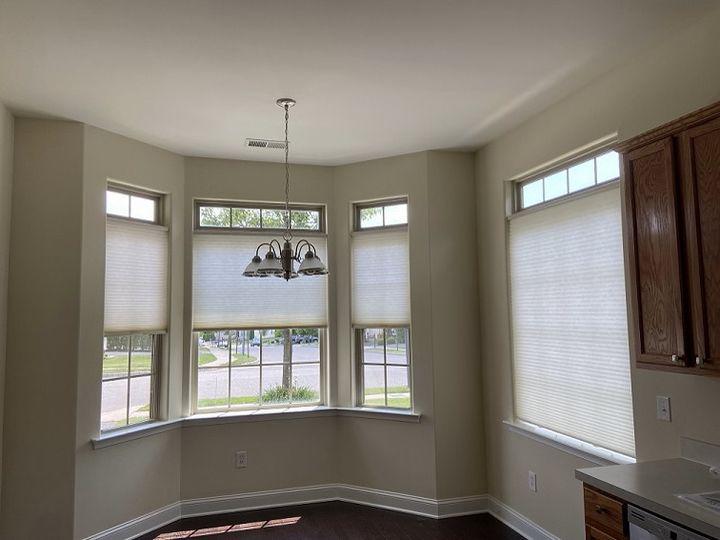 Want bright light but still need privacy? These Cellular Shades we installed in Belvidere, NJ are the perfect way to enjoy the early morning glow while you're still in your pajamas.  BudgetBlindsPhillipsburg  CellularShades  ShadesOfBeauty  FreeConsultation  BelvidereNJ