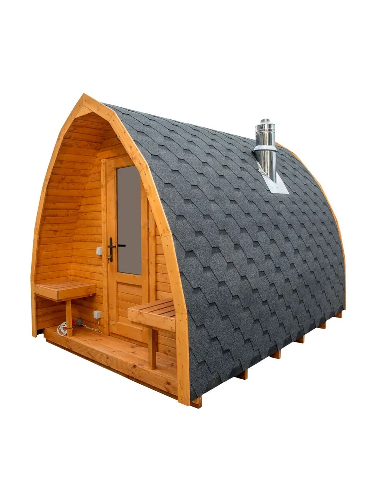 Leaf-shaped saunas