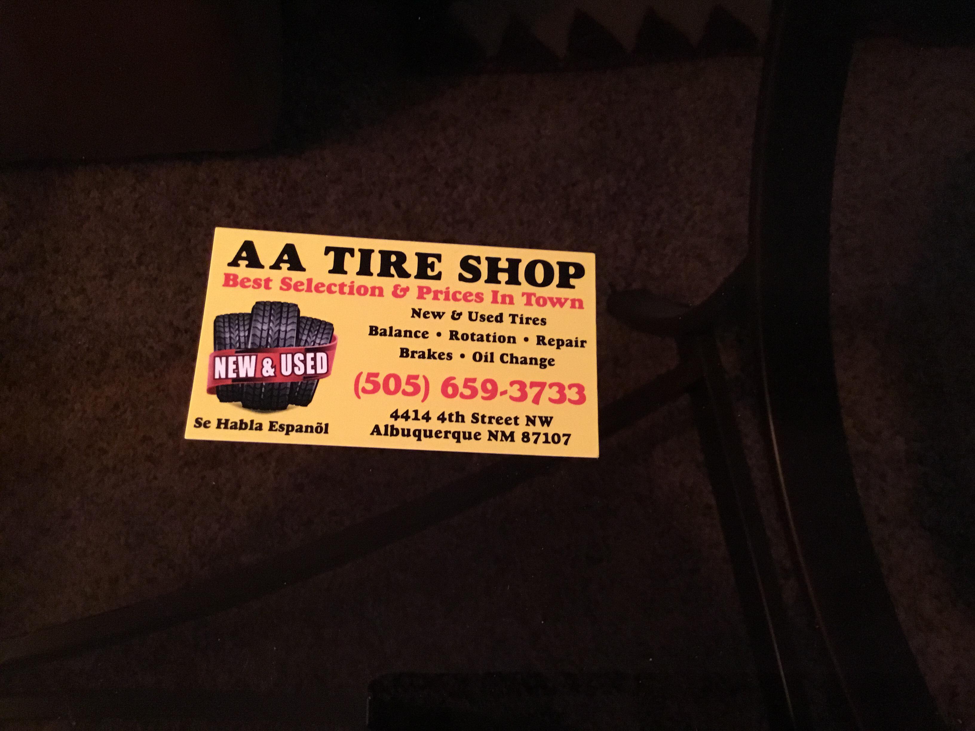 AA Tire Shop Photo