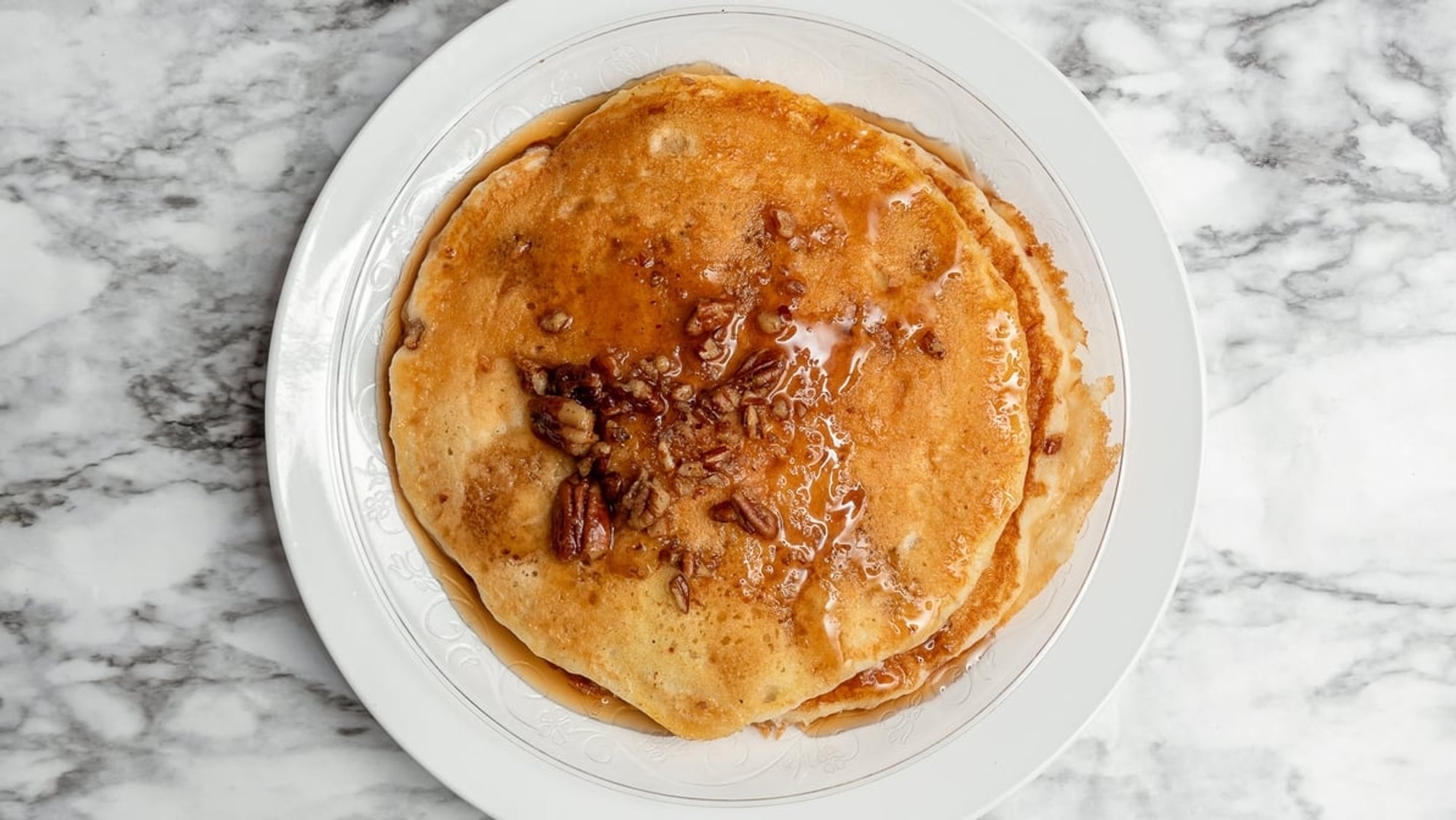 Salted Caramel Pecan Pancakes