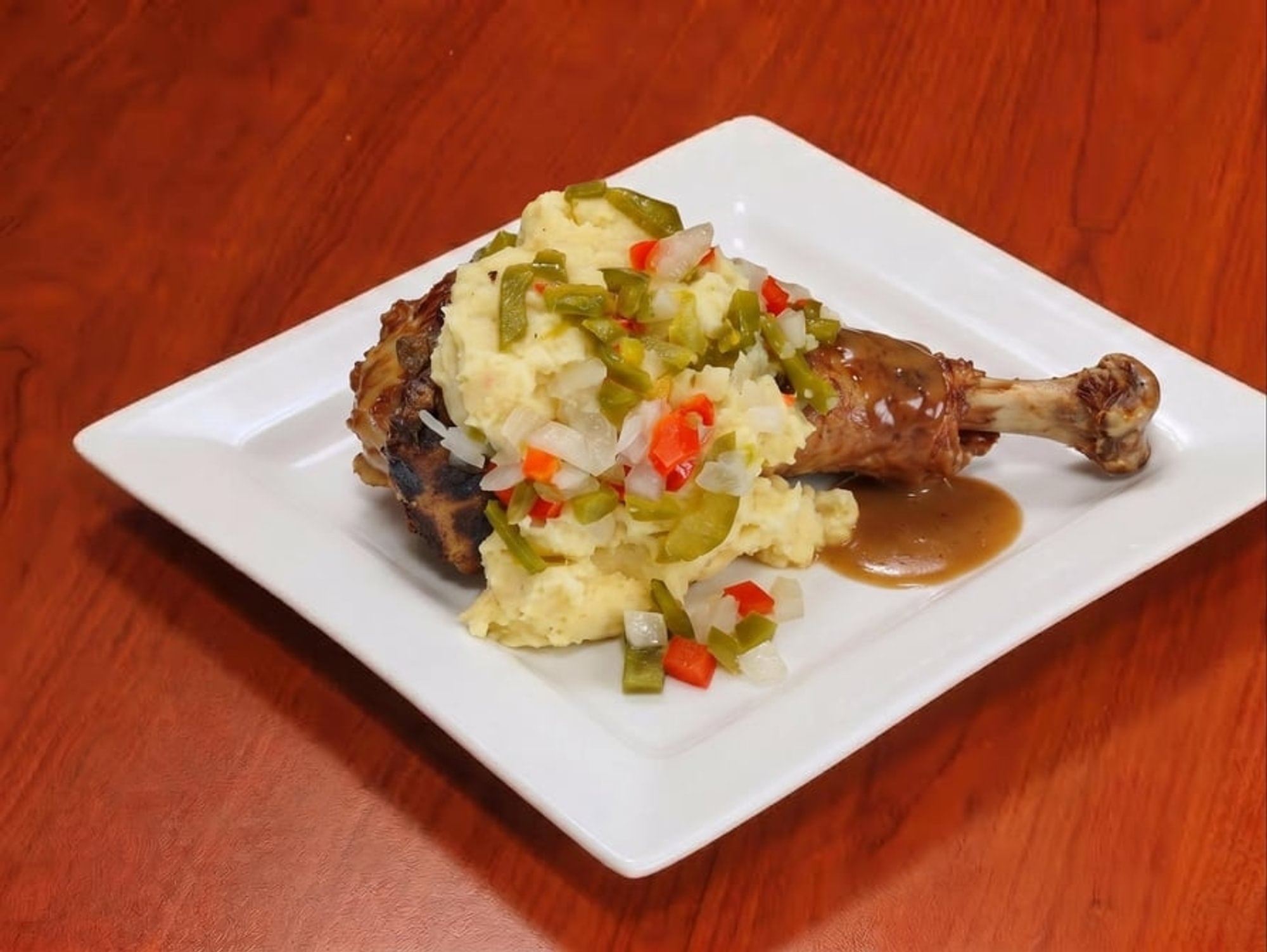 Stuffed STL with Onion Peppers and Potatoes