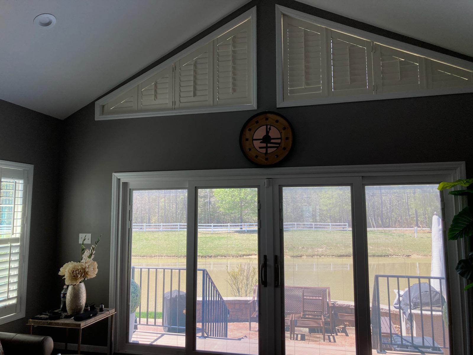 Installation of the Week! Beautiful Specialty Plus Shutters in Sea Pearl in Chester, VA!