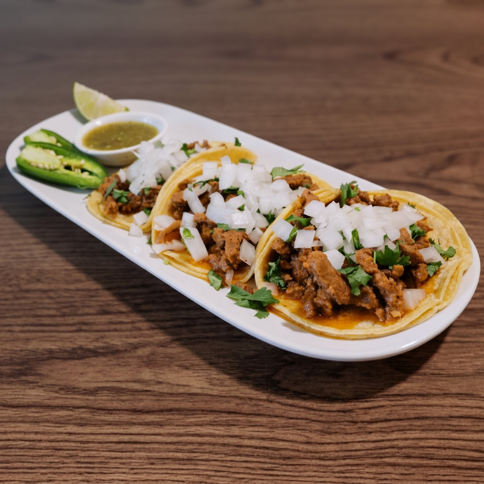 2 Soft Beef Tacos Plate