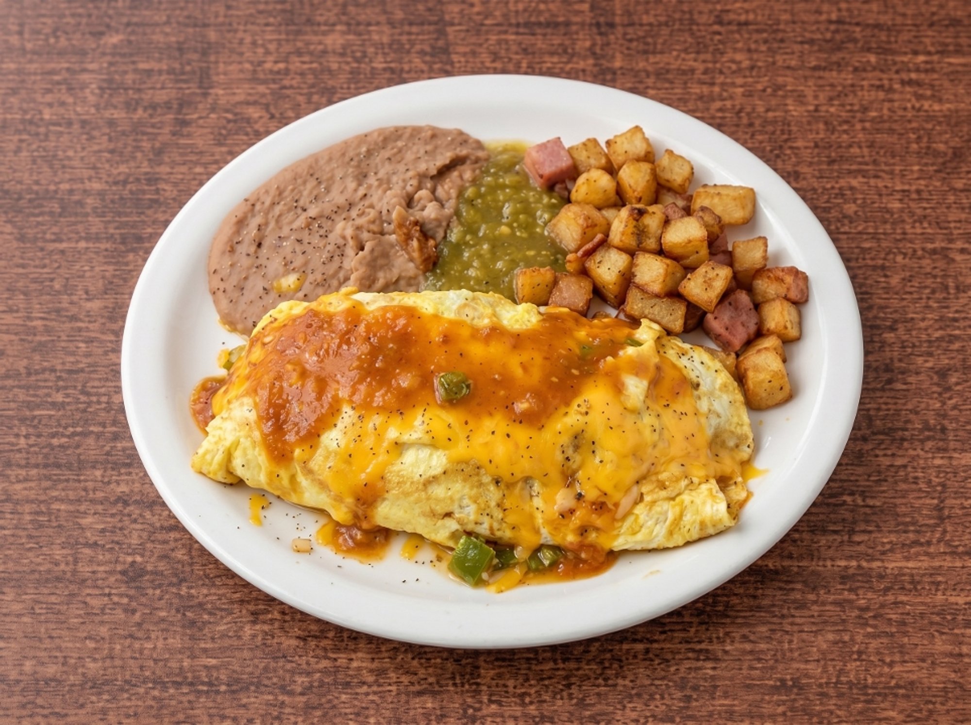 Tex-Mex Style Omelette Plate