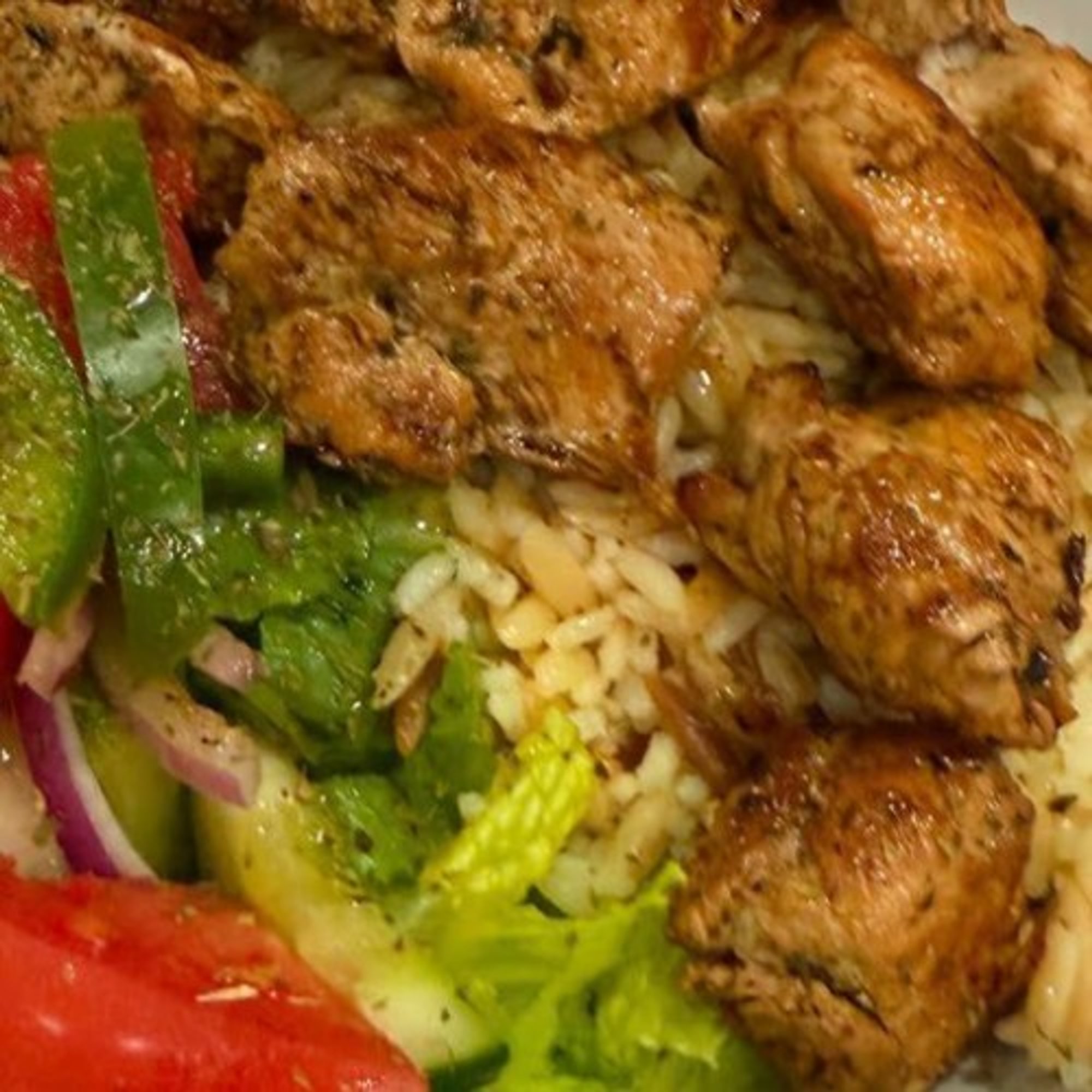 Chicken Souvlaki Platter