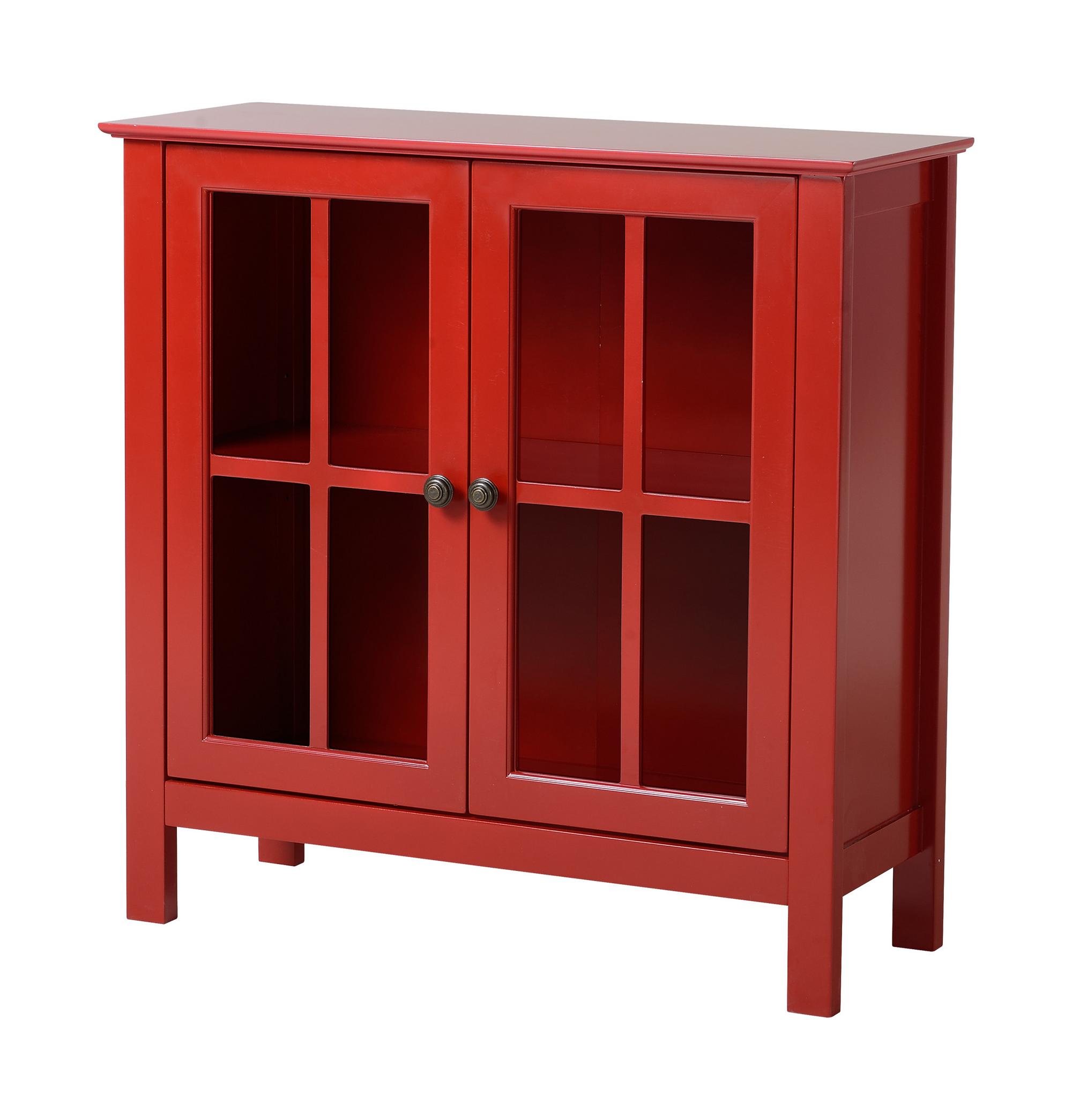 Cherry Cabinet w/ Glass Doors 