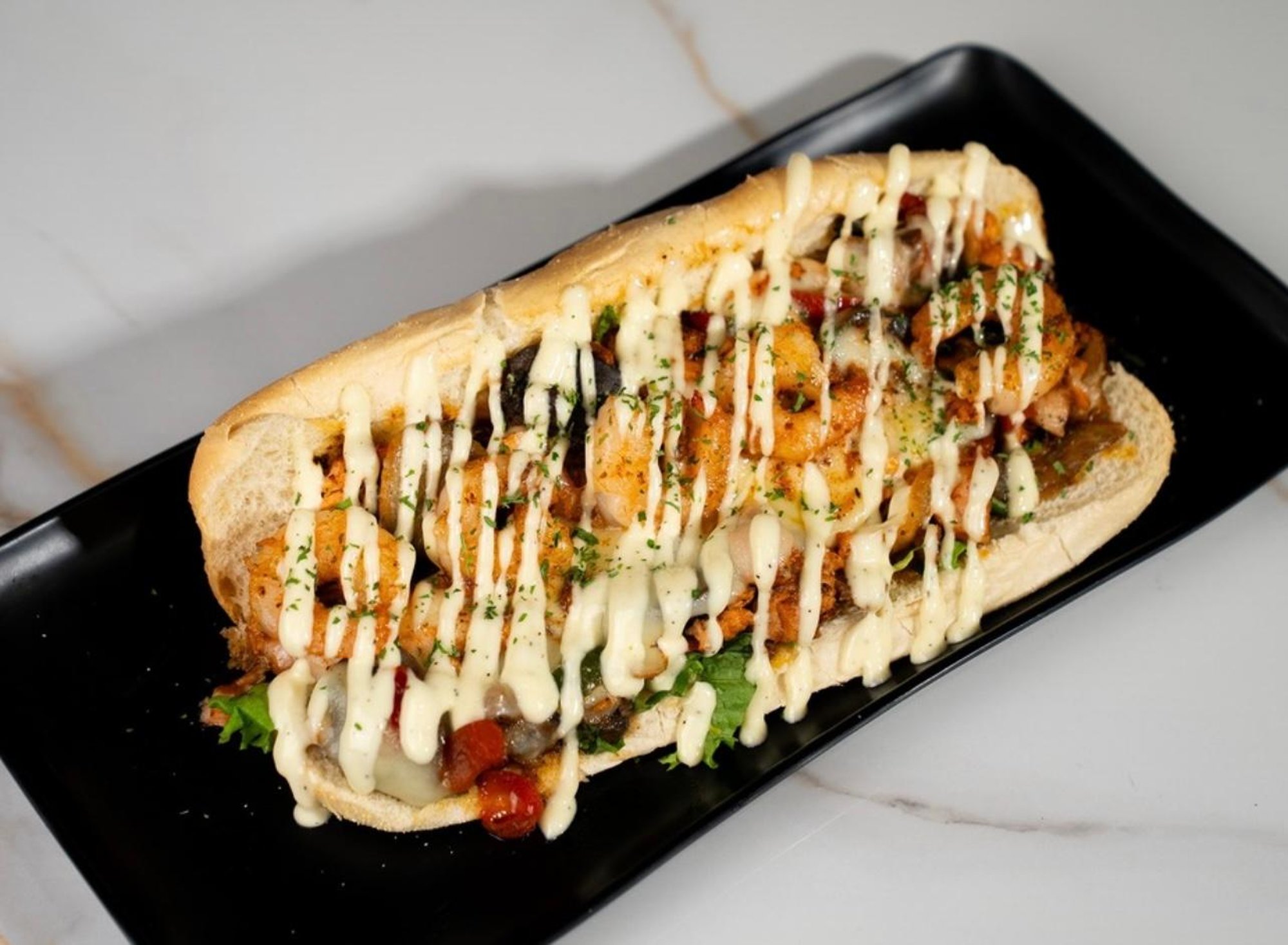 SALMON SHRIMP PHILLY