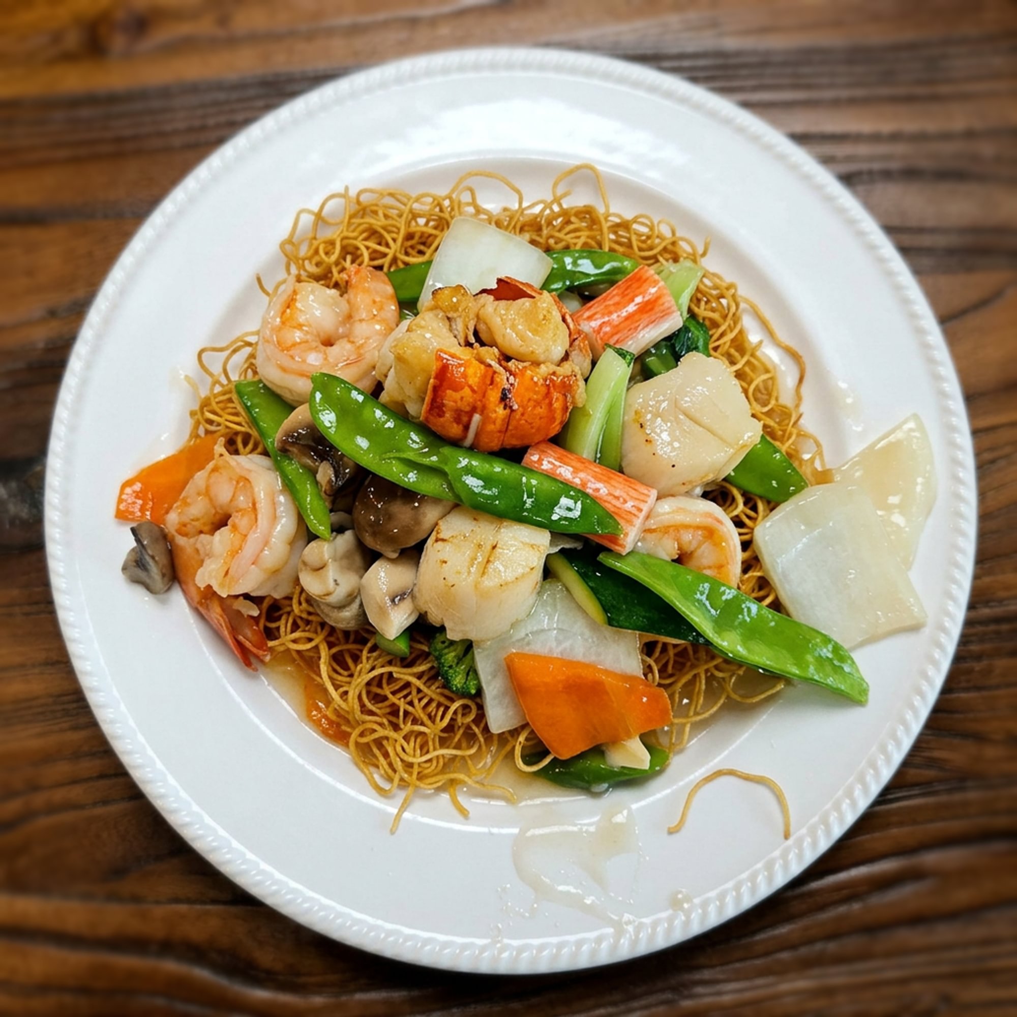 Seafood Pan Fried Noodles